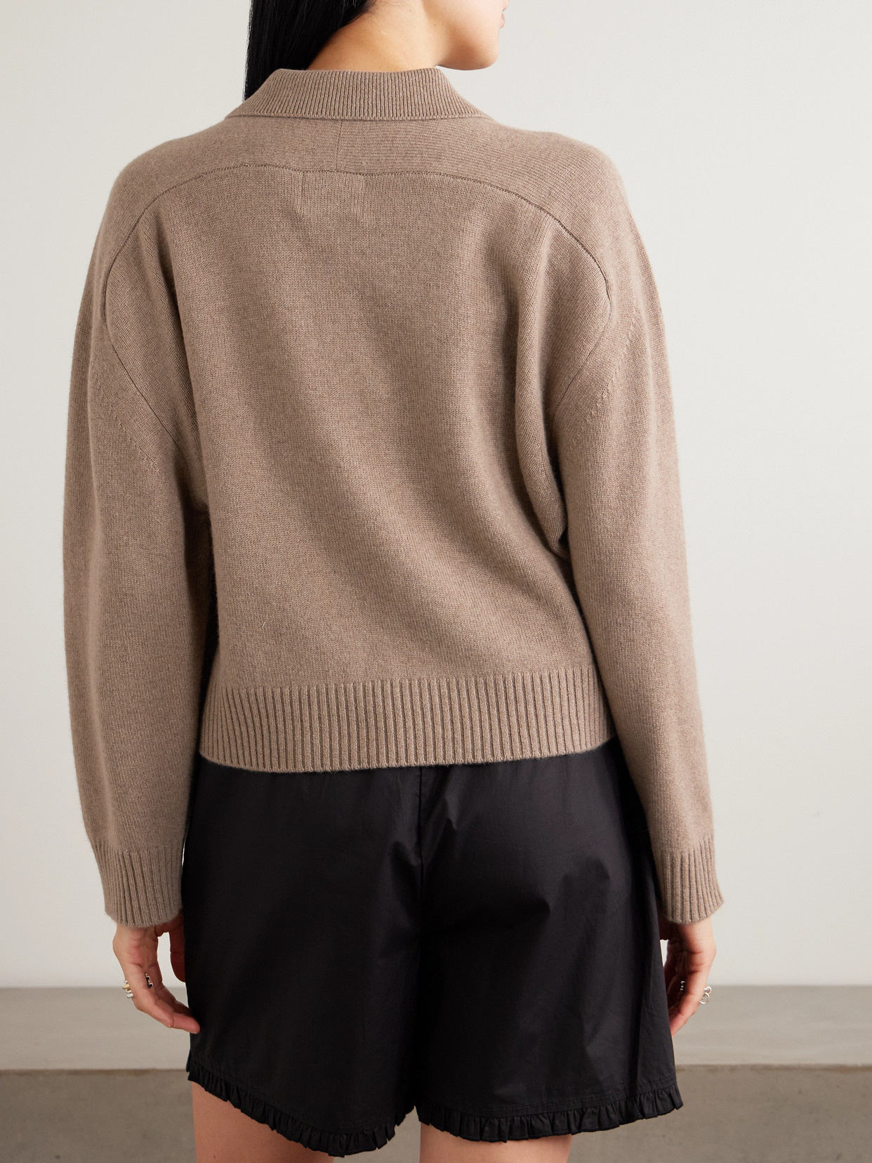 Homere Embroidered Cashmere Polo Sweater