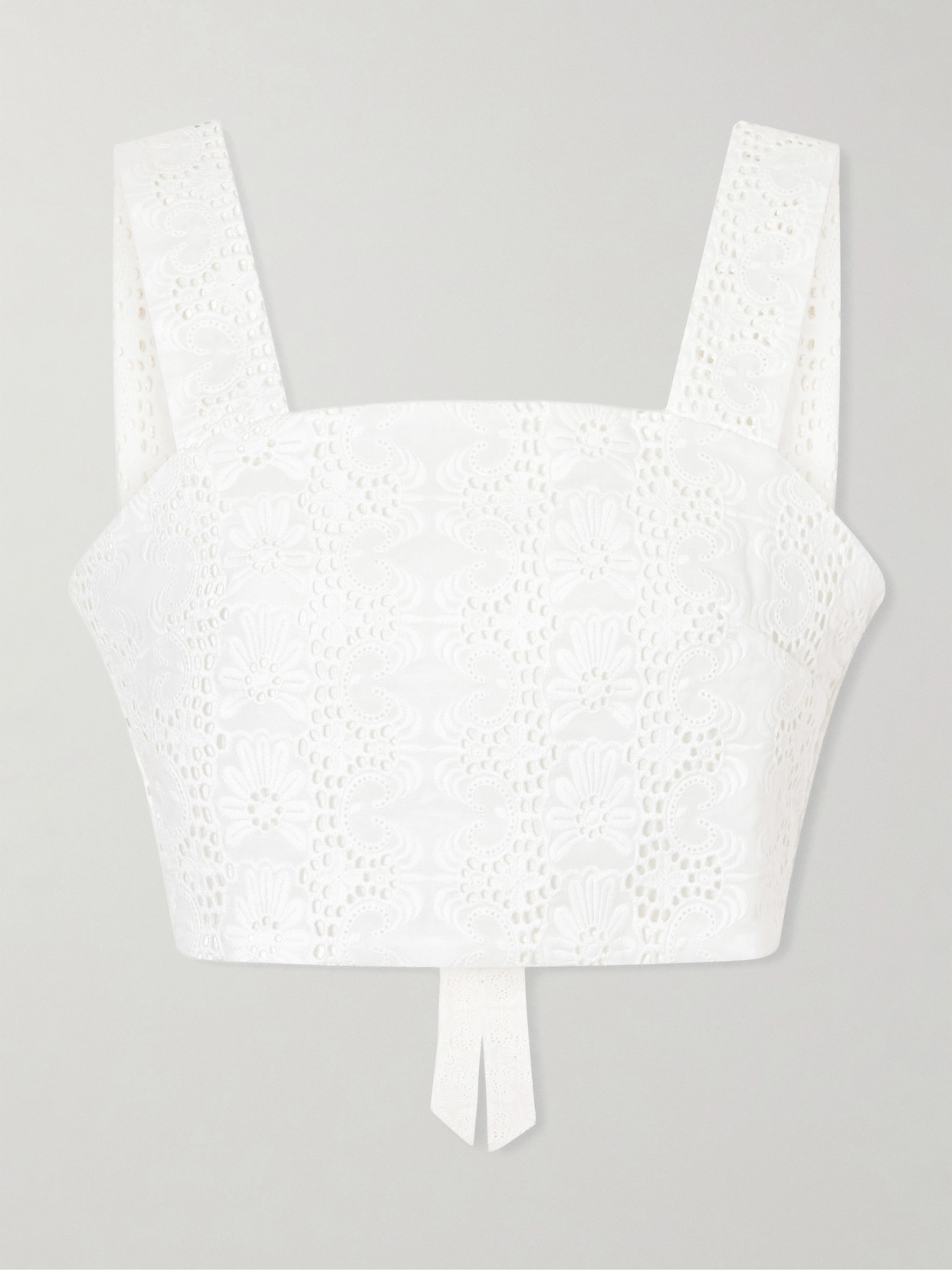 D'estree Lena Broderie Anglaise Cotton Top In White