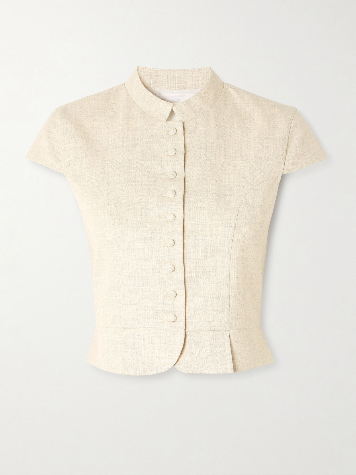 D'estree Amoako Paneled Woven Top In White