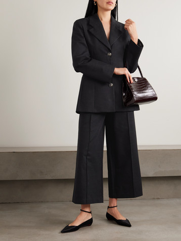 Destree Aline Linear cotton-faille blazer