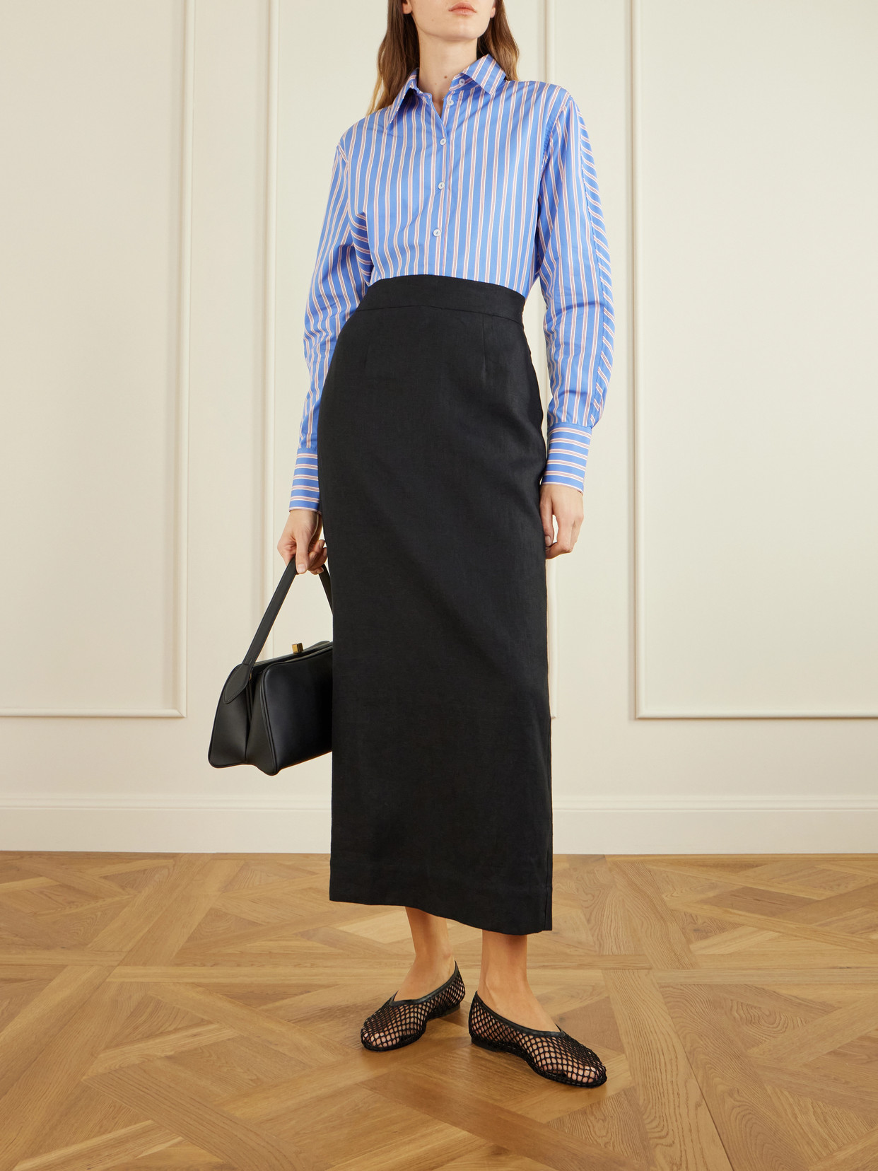 Gahee Striped Cotton-Poplin Shirt