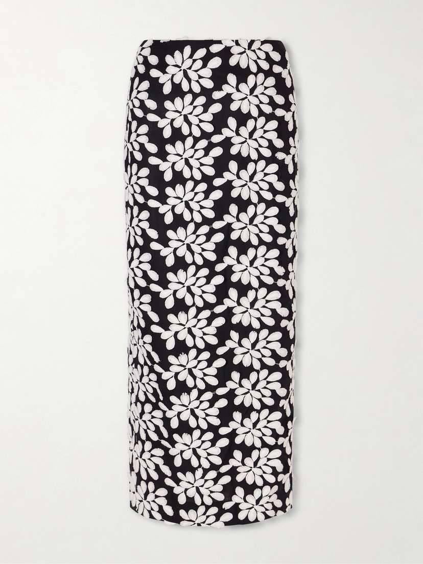 DESTREE Monica Embroidered Midi Skirt