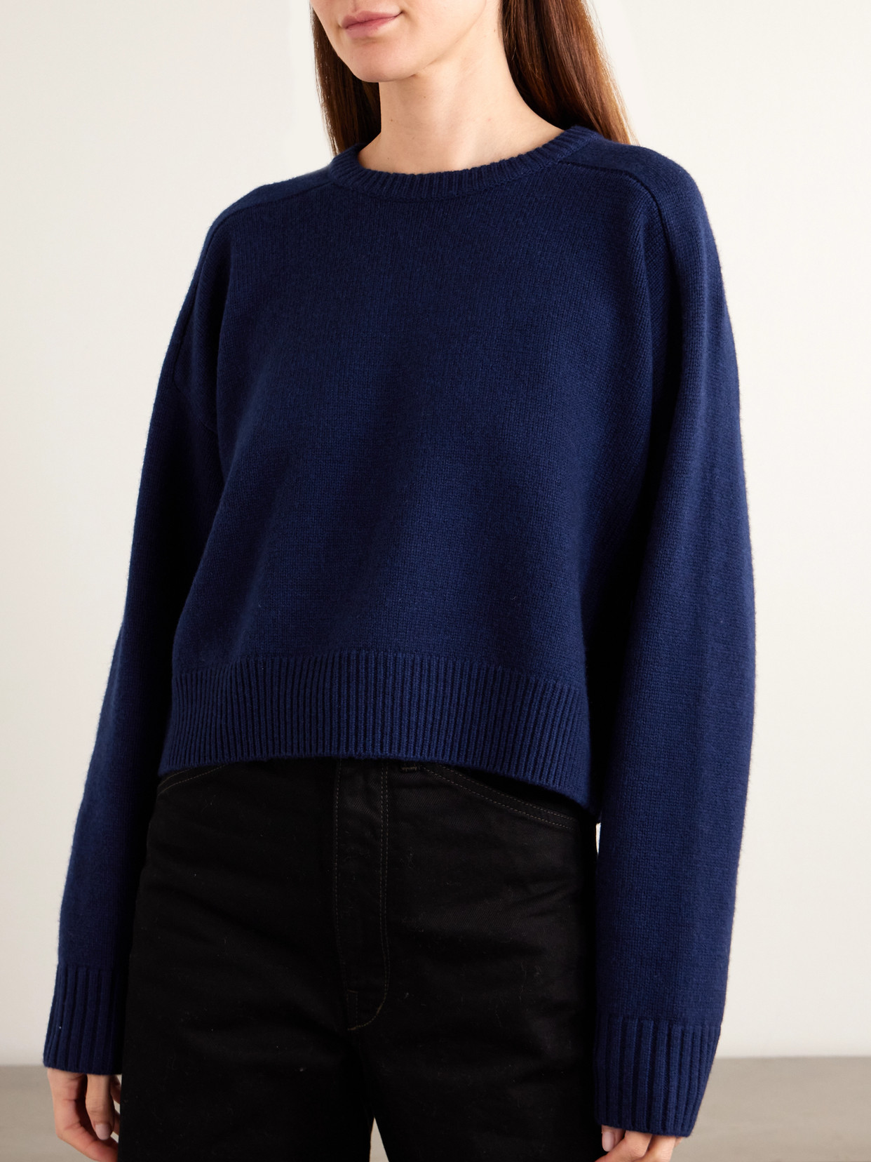 Bruzzi Cropped Wool And Cashmere-Blend Sweater