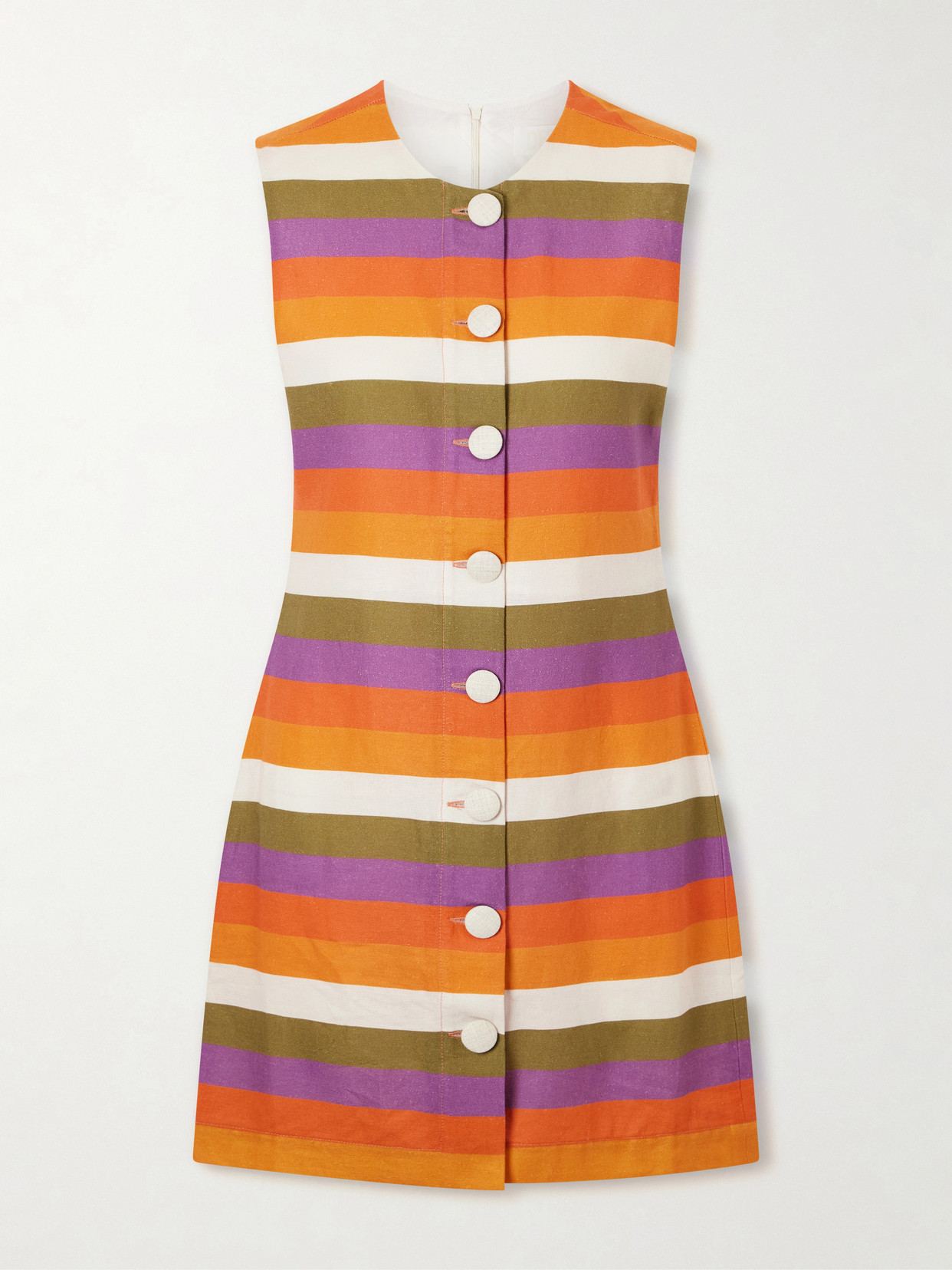 D'estree Camille Striped Mini Dress In Multi