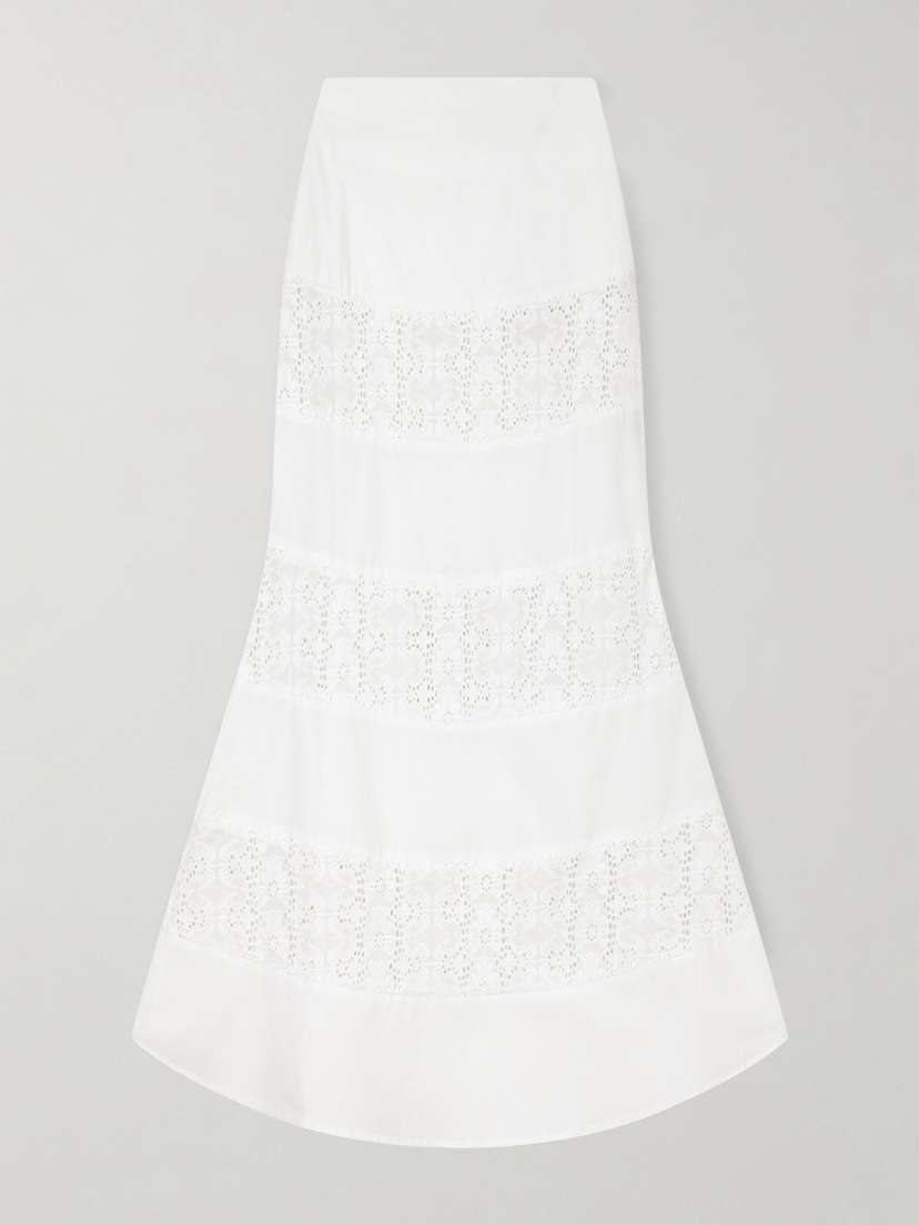 DESTREE Noemi Embroidered Cotton Skirt