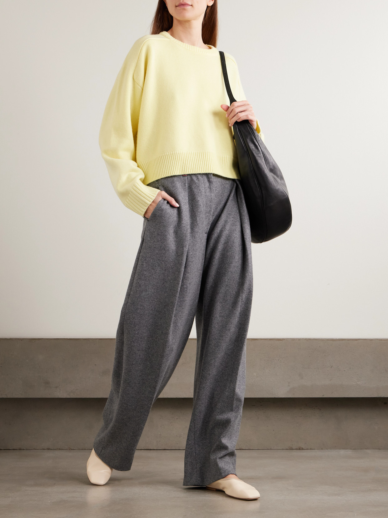 Bruzzi Cropped Wool And Cashmere-Blend Sweater