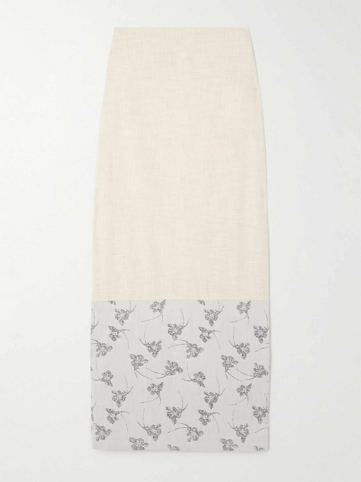 Destree Mila Woven And Denim Jacquard Midi Skirt
