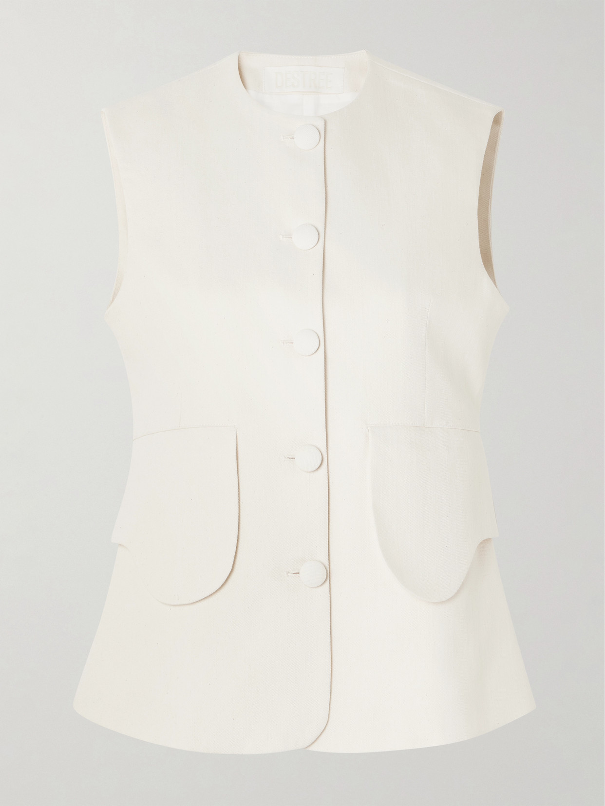D'estree Marianne Denim Vest In White