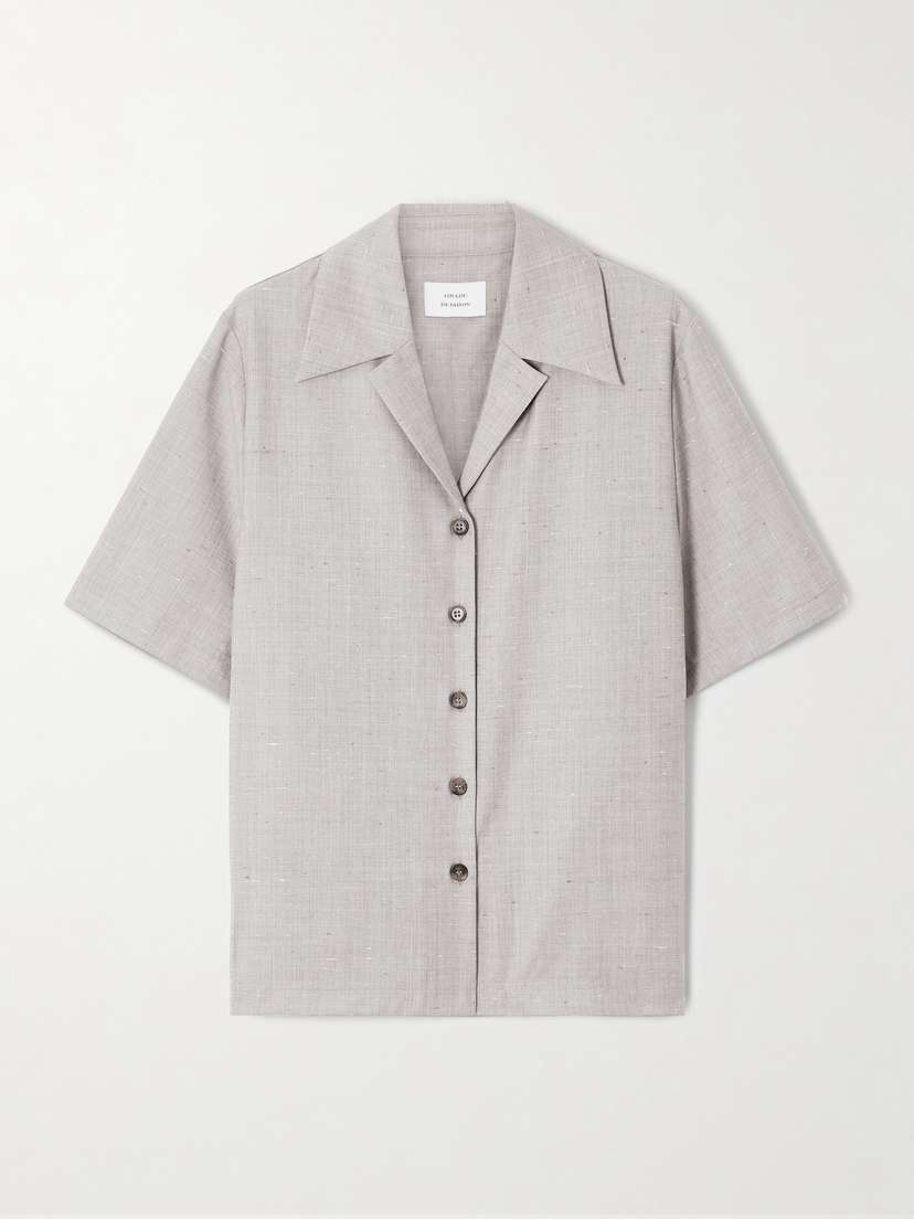 Loulou de Saison Boa Wool And Silk-blend Shirt