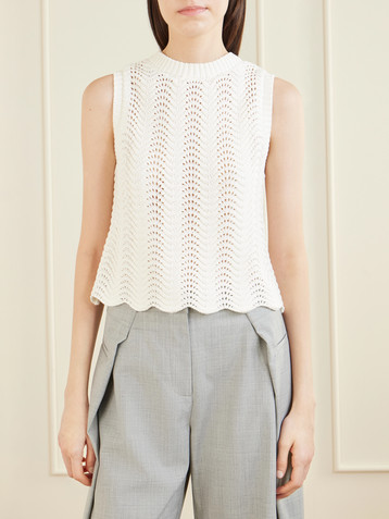 LOULOU DE SAISON Vittoria crocheted cotton top