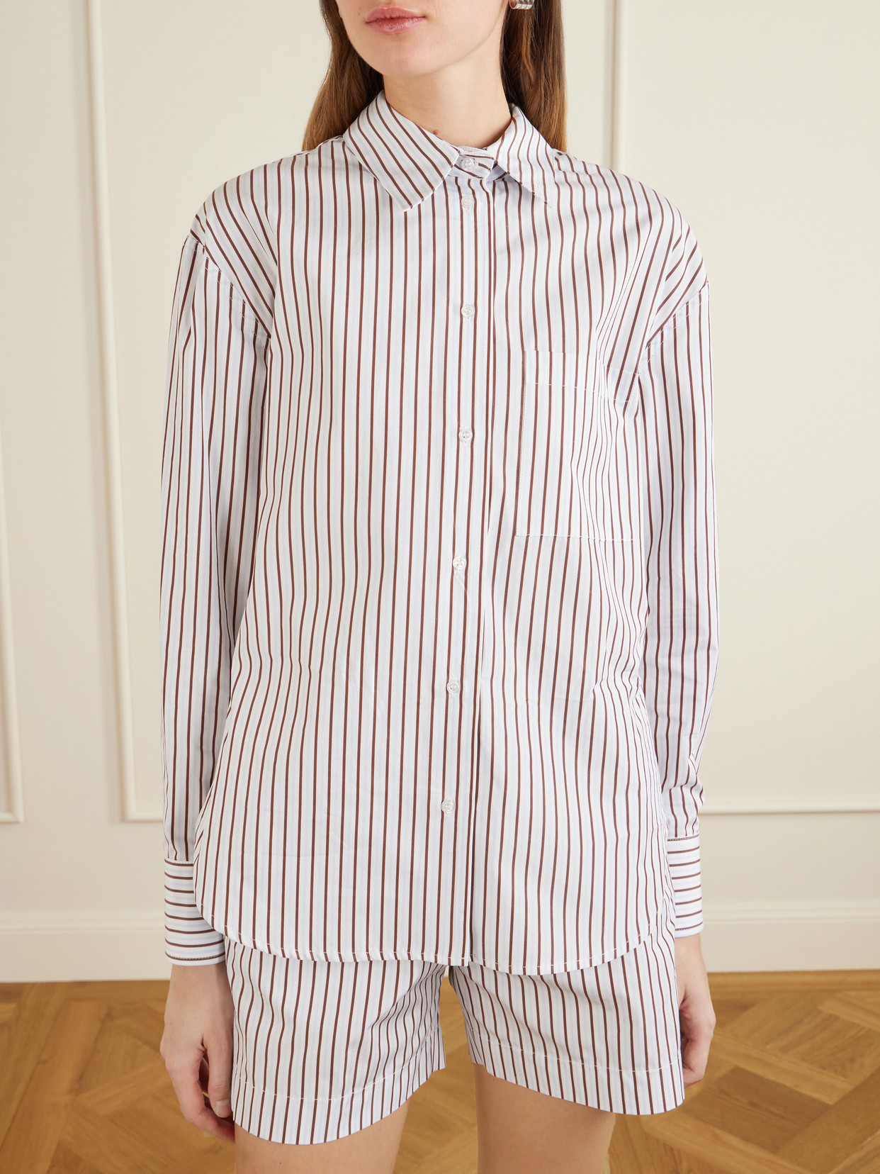 Maud Striped Cotton-Poplin Shirt