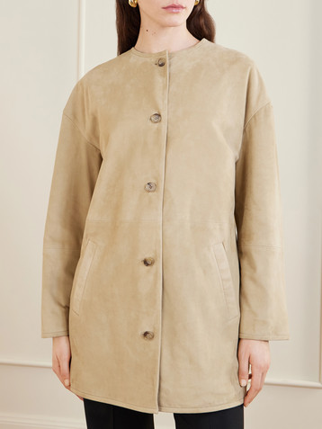 LOULOU DE SAISON Waren paneled suede jacket