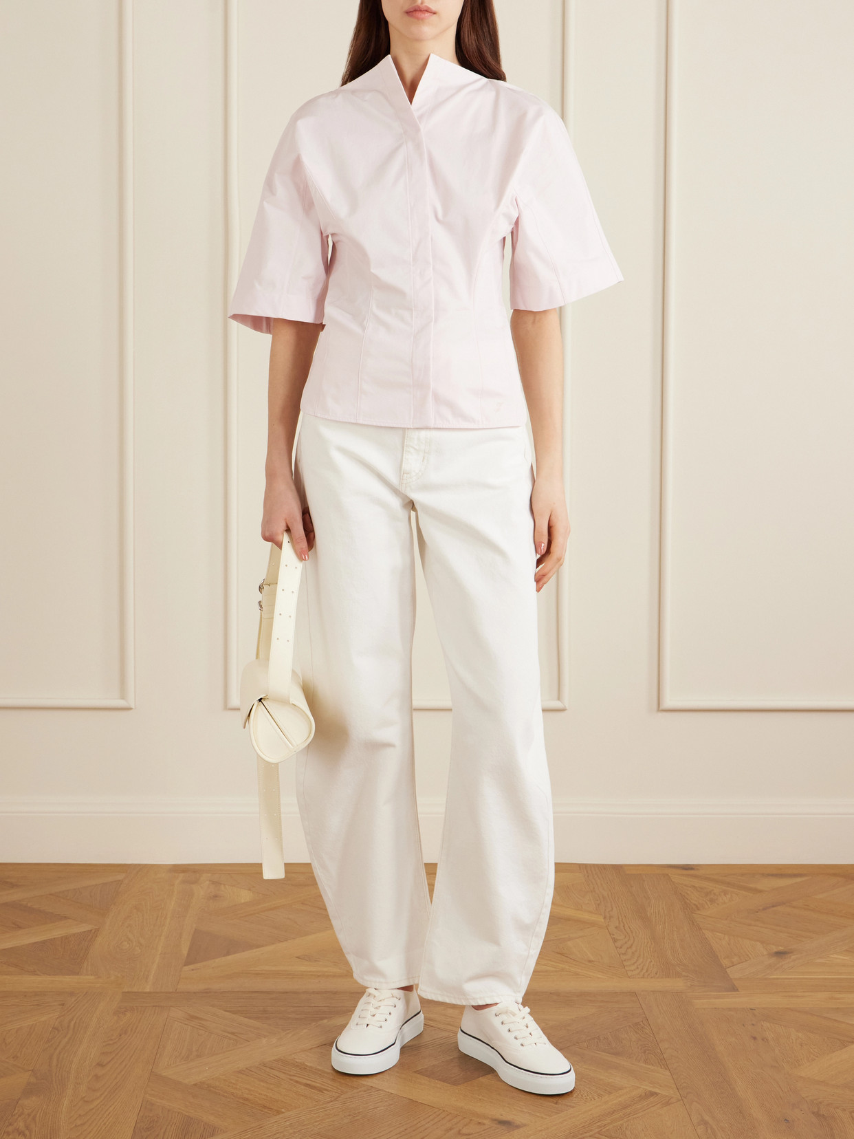 Jacquemus Les Fefe Logo-embroidered Canvas Sneakers In White