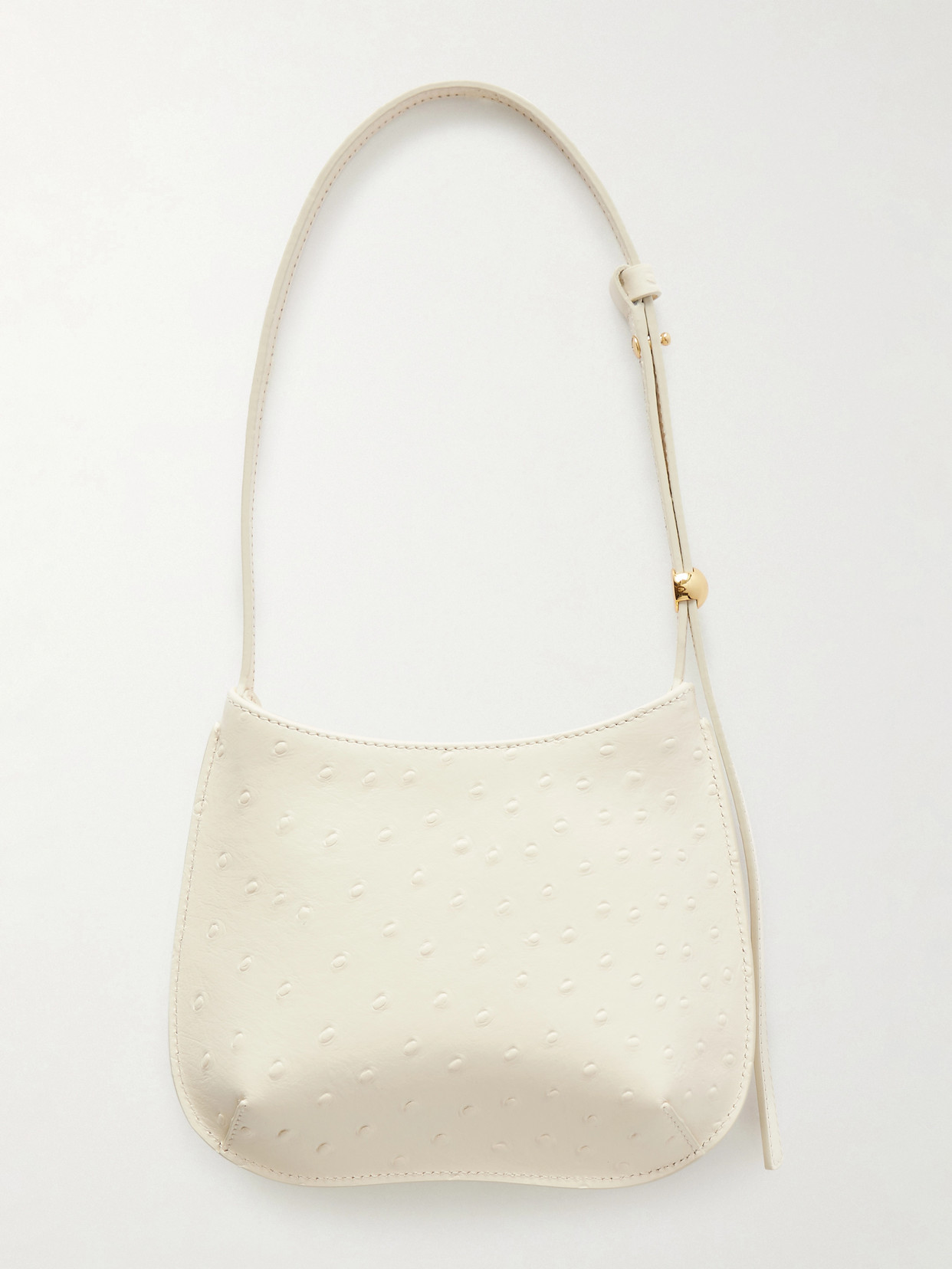 Jacquemus Le Petit Bisou Leather Shoulder Bag In White