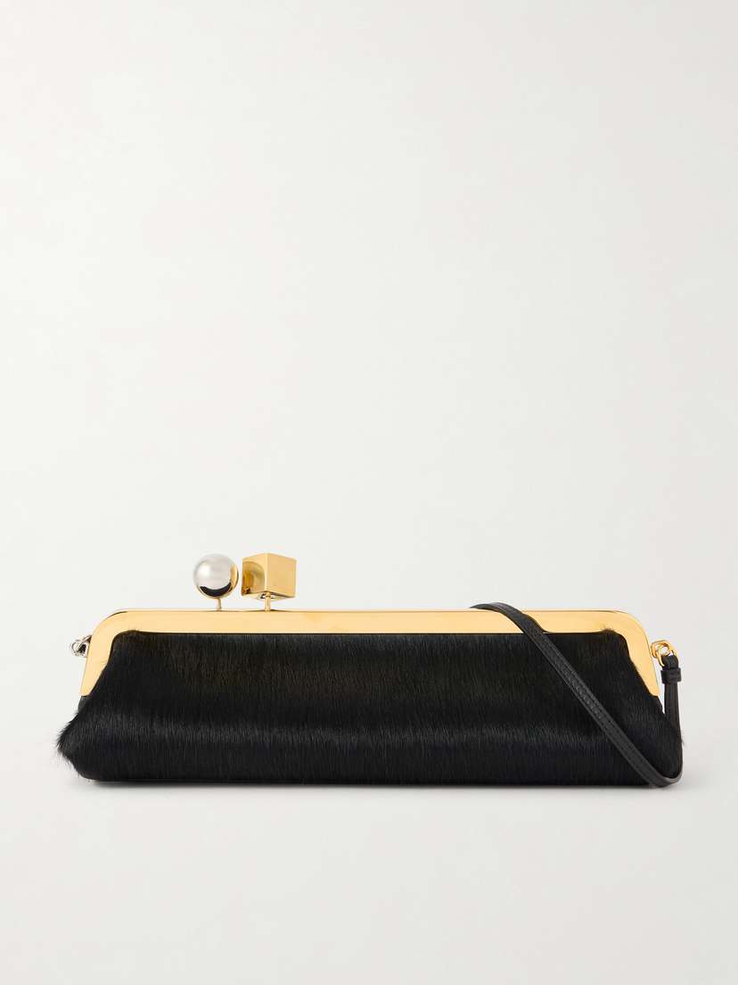 Jacquemus Salon Calf Hair Clutch