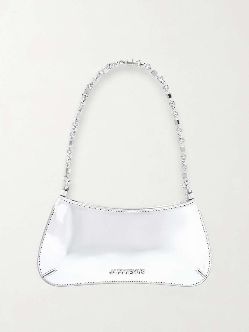 Jacquemus Le Petit Bisou Metallic Faux Leather Shoulder Bag