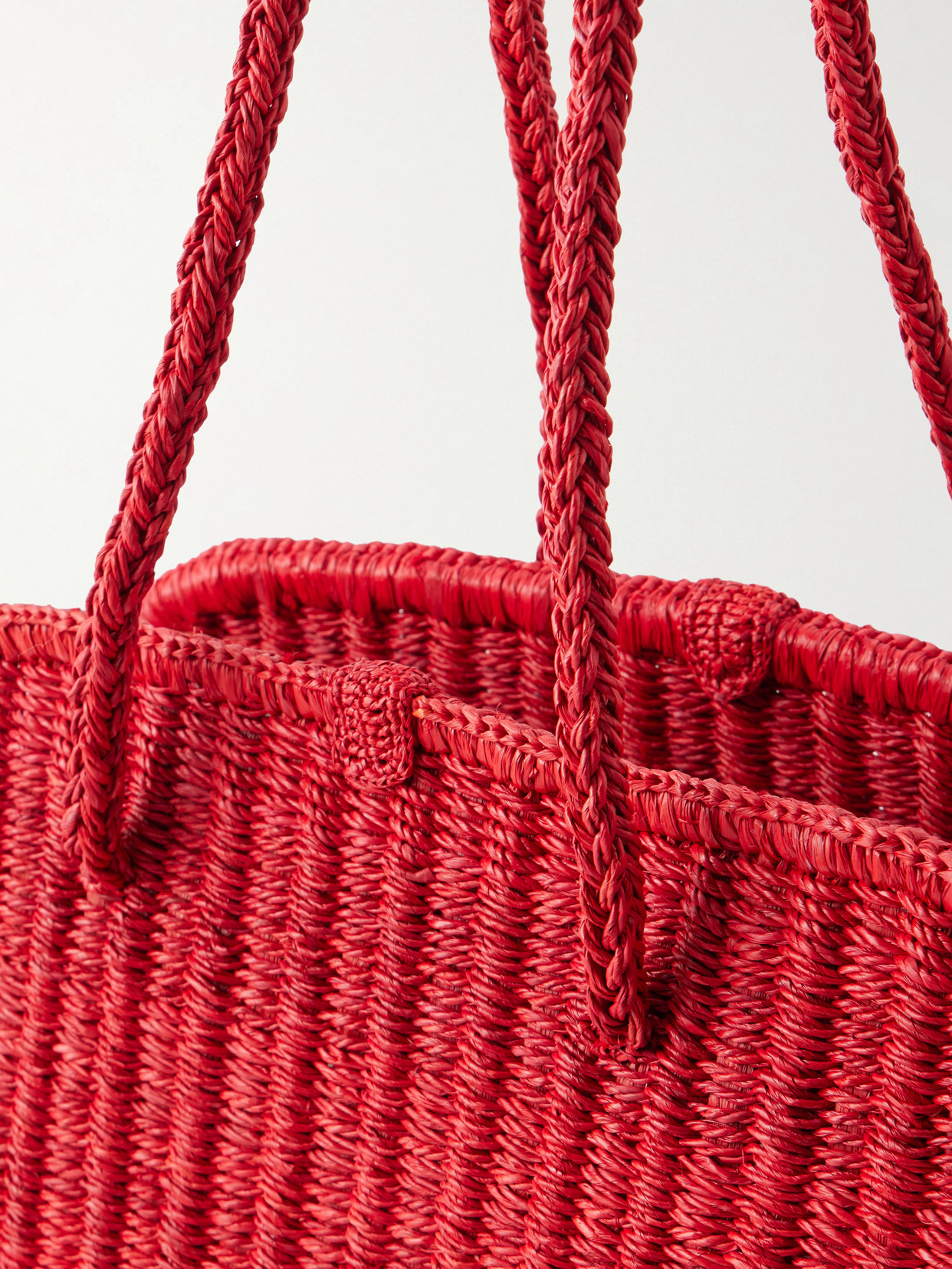 Jacquemus Medium Le Turismo Raffia Shoulder Bag In Burgundy