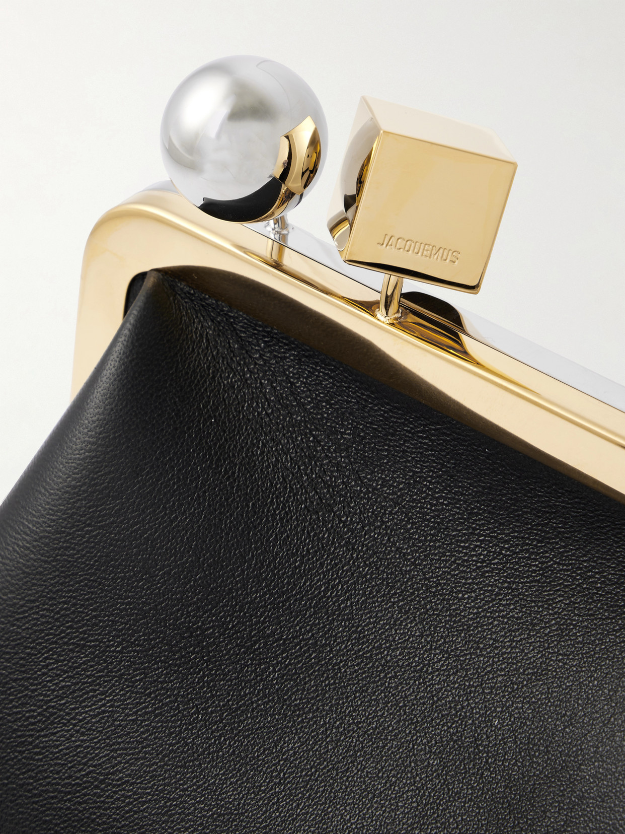 Jacquemus Le Berlingot Black Crossbody Bag With Removable Strap In Leather For Women