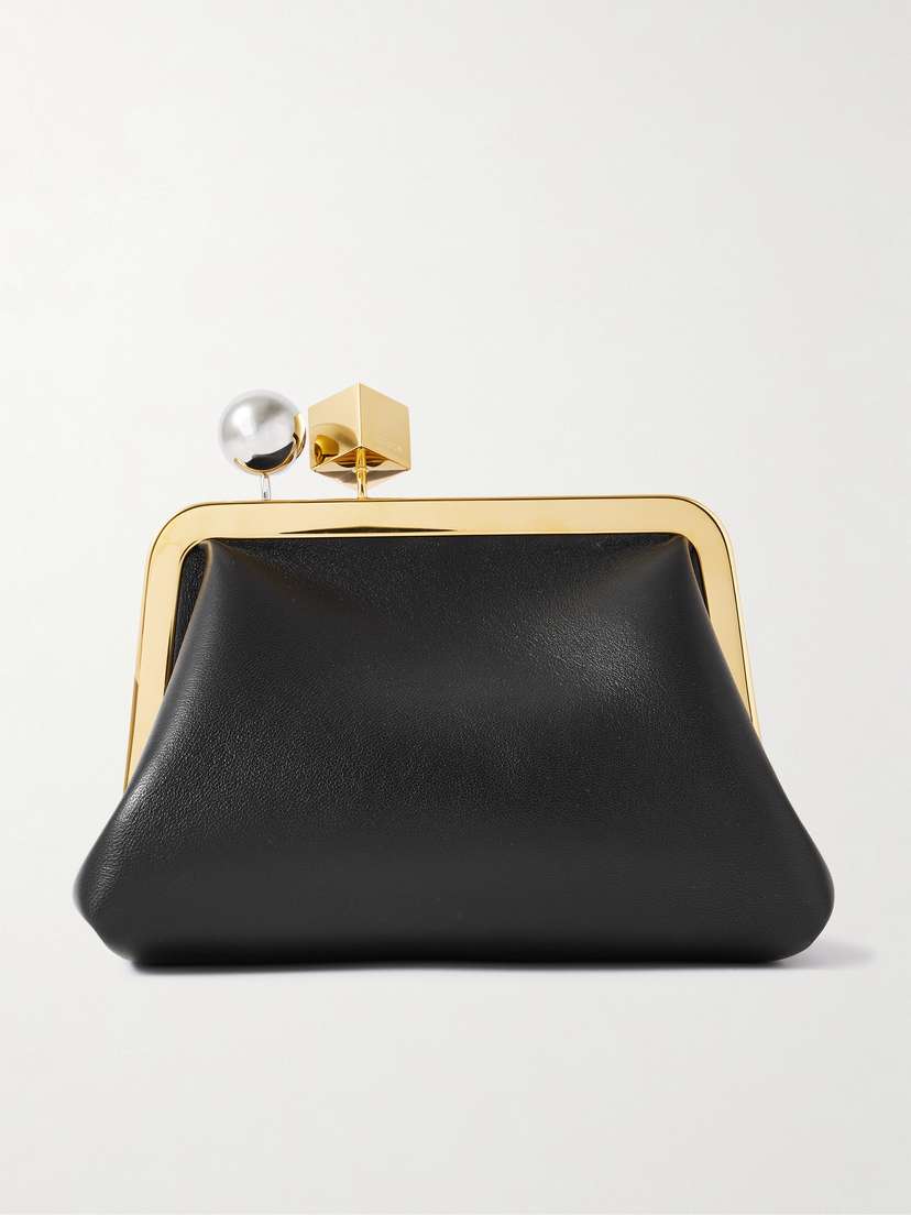 Jacquemus Le Berlingot Embellished Textured-leather Clutch
