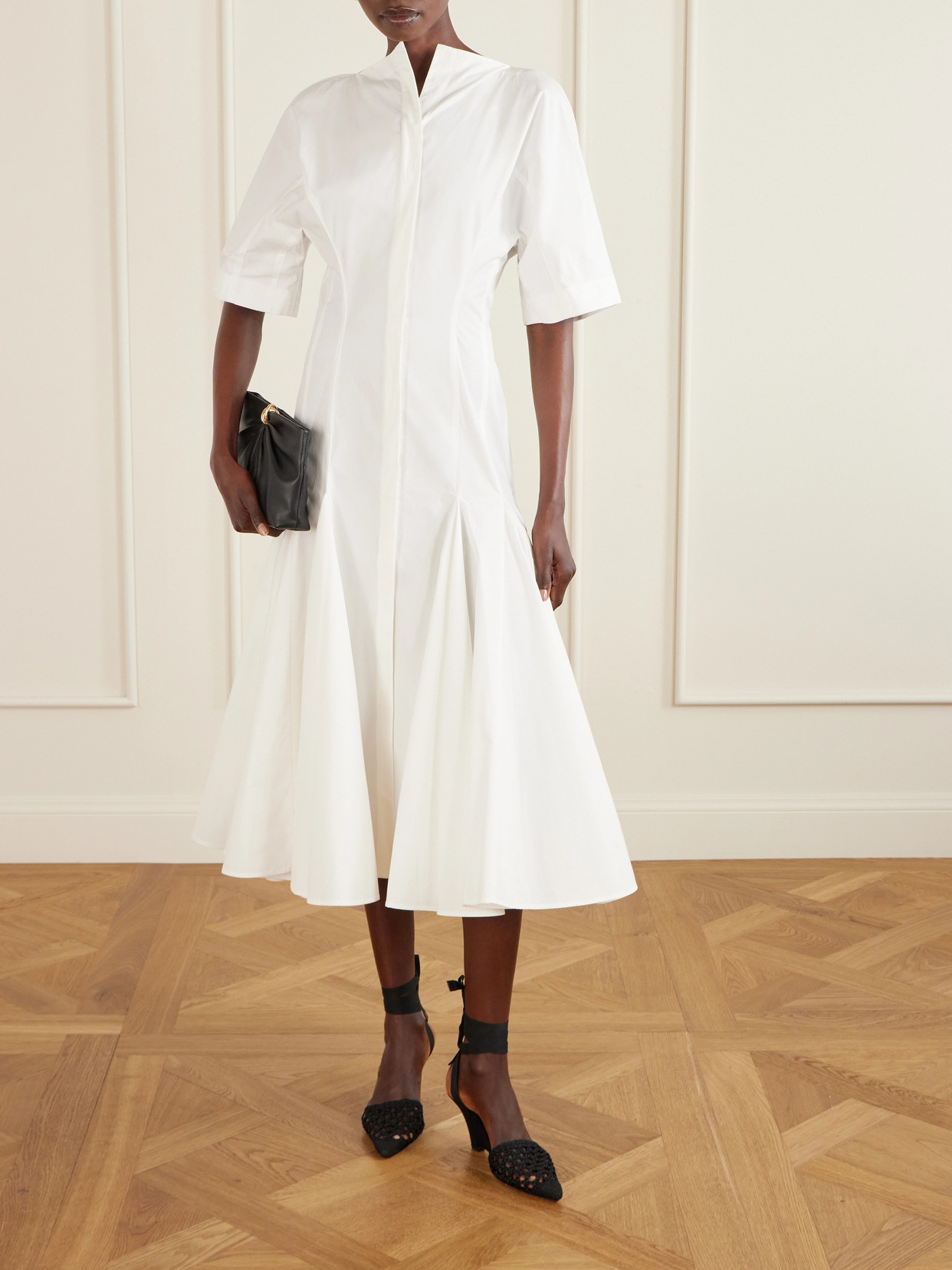 Jacquemus Wedge Espadrille Mules Pointed Toe Ribbon In Black