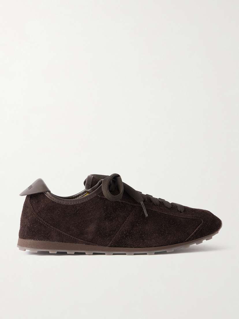 Jacquemus The Tennis Leather-trimmed Suede Sneakers