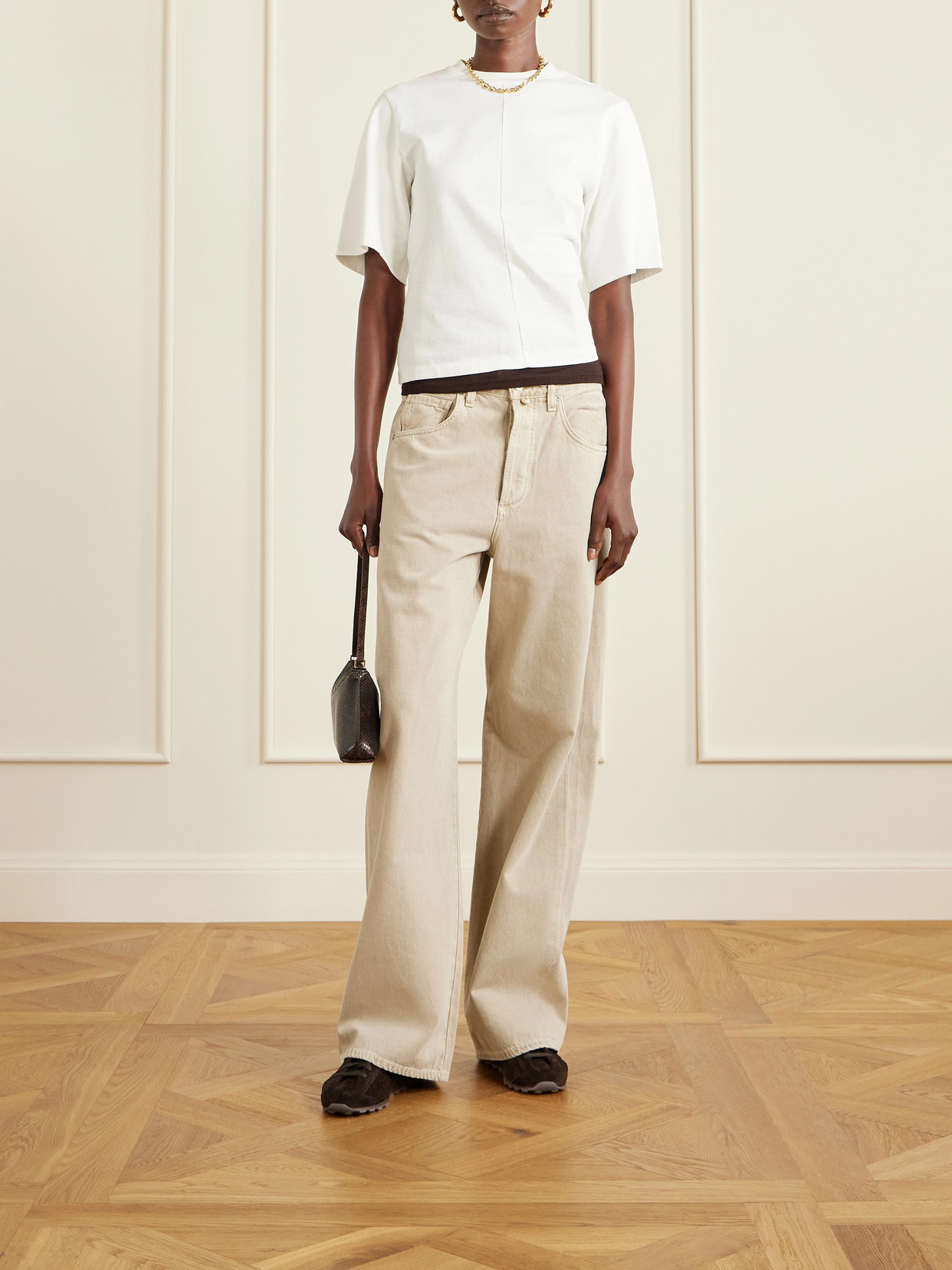 Jacquemus The Tennis Leather-trimmed Suede Sneakers In Brown