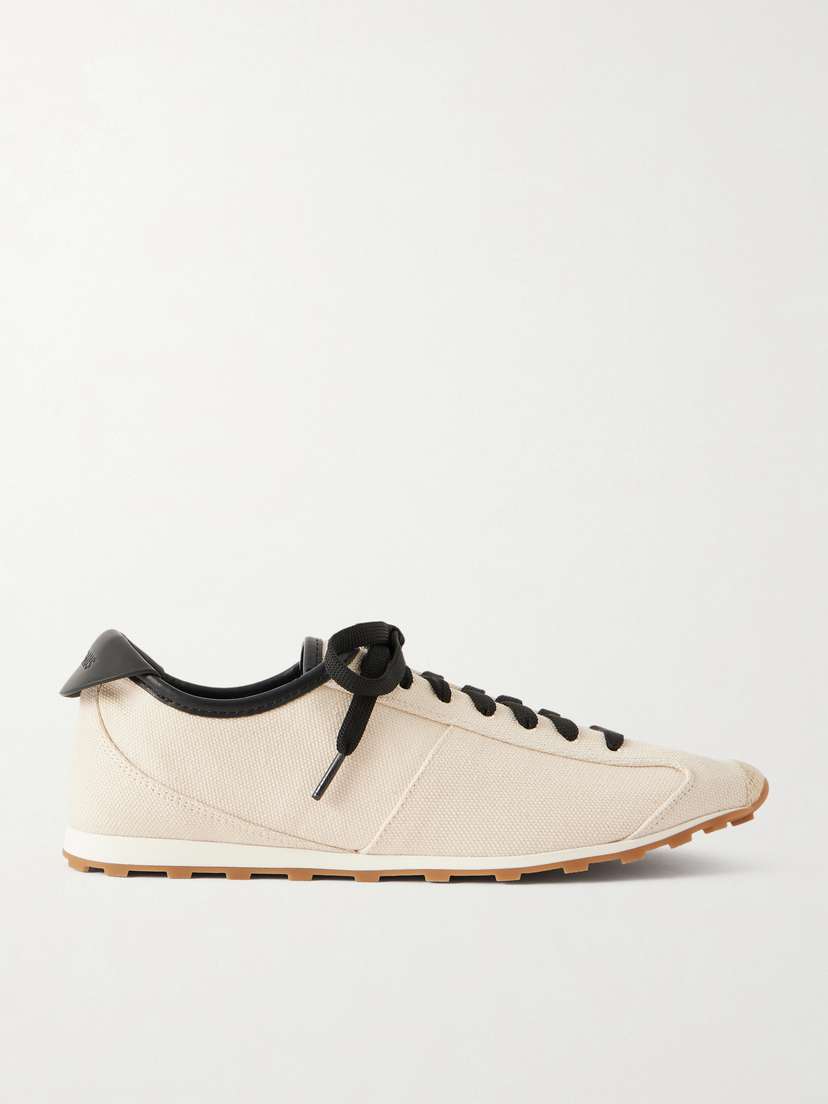Jacquemus Les Tennis Leather-trimmed Canvas Sneakers
