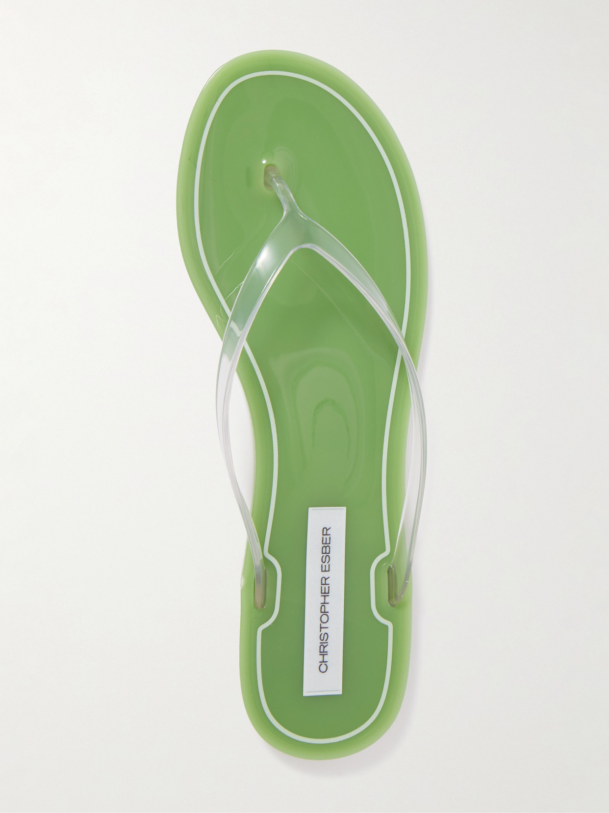 Christopher Esber Jo Pvc Flip Flops In Green