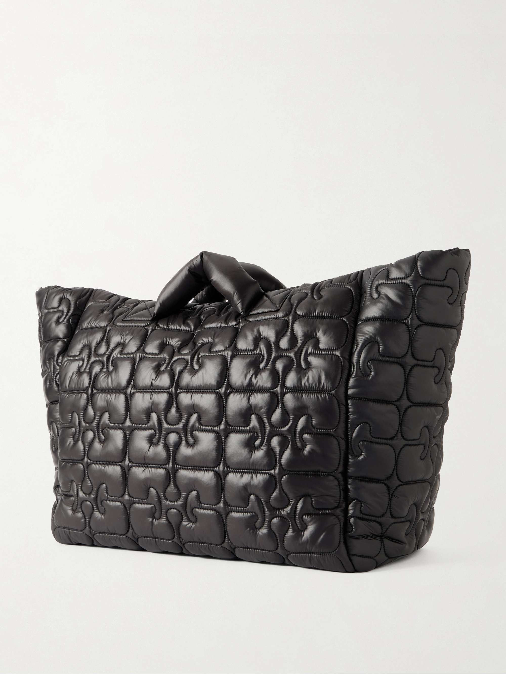 GANNI Re-Tech XXL quilted recycled-shell tote bag | NET-A-PORTER