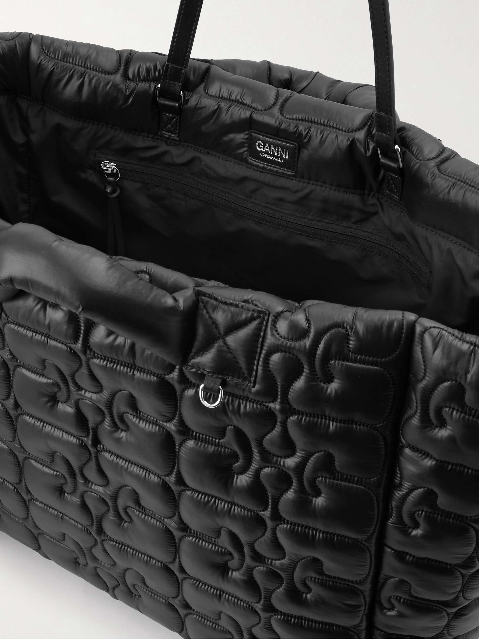 GANNI Re-Tech XXL quilted recycled-shell tote bag | NET-A-PORTER