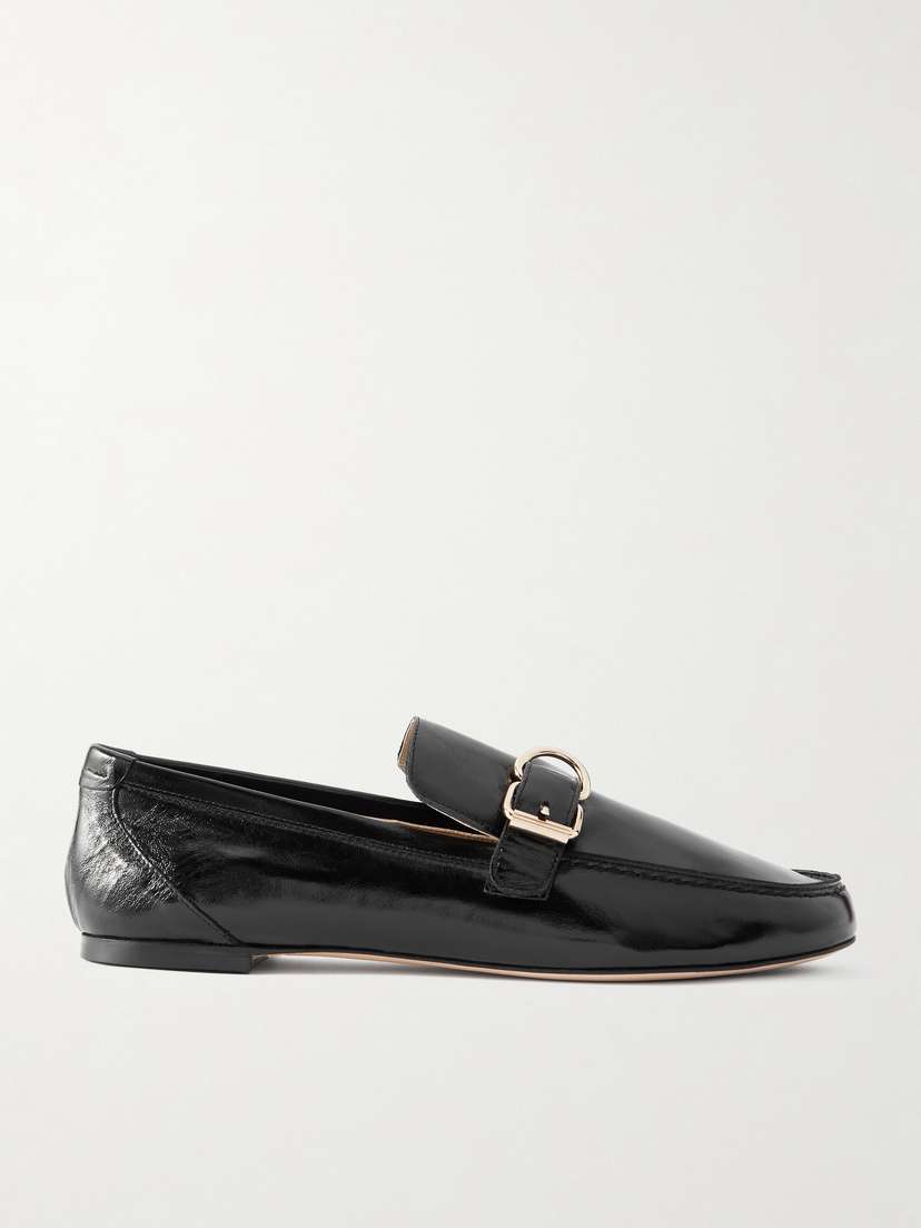 Jamie Haller Buckled Glossed-leather Loafers
