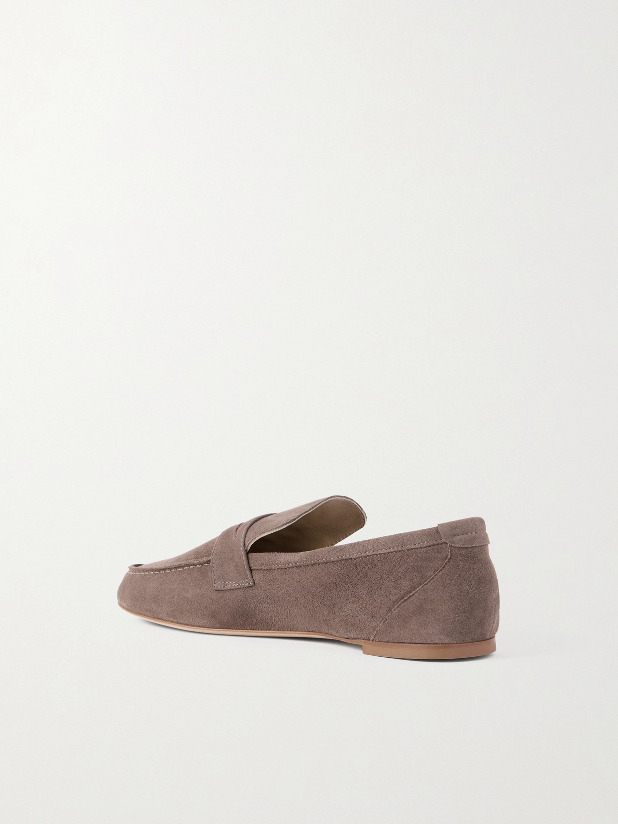 Jamie Haller Suede Penny Loafers In Brown
