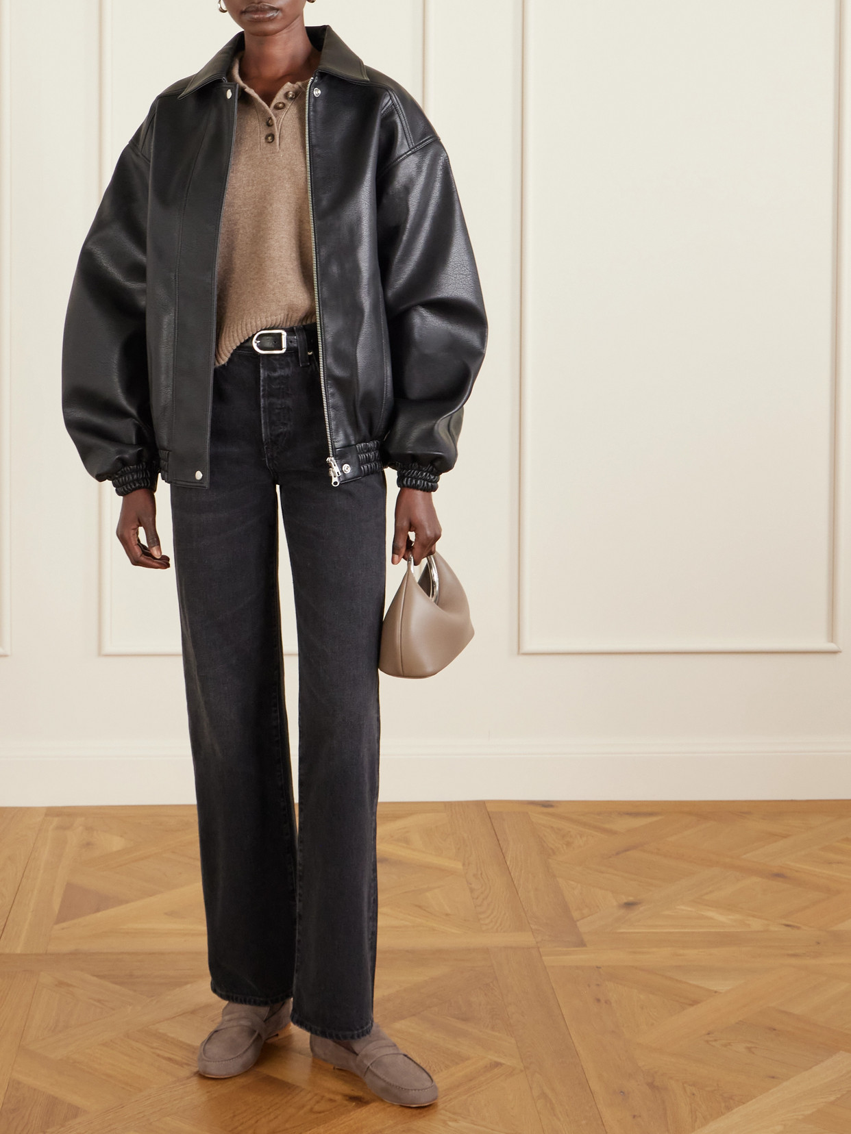 Jamie Haller Suede Penny Loafers In Brown