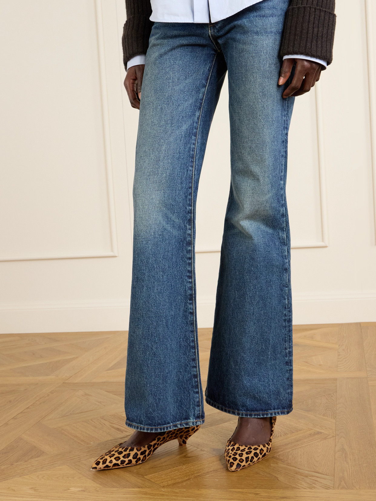 Jamie Haller Kitty Leopard-print Calf Hair Pumps In Brown