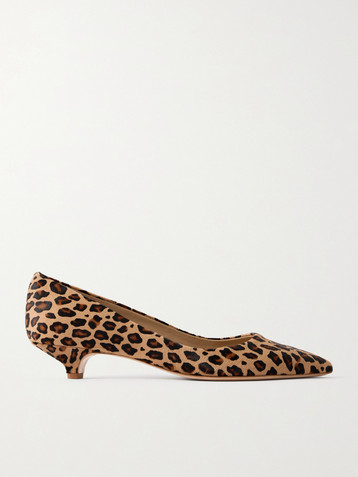 Jamie Haller Kitty leopard-print calf hair pumps