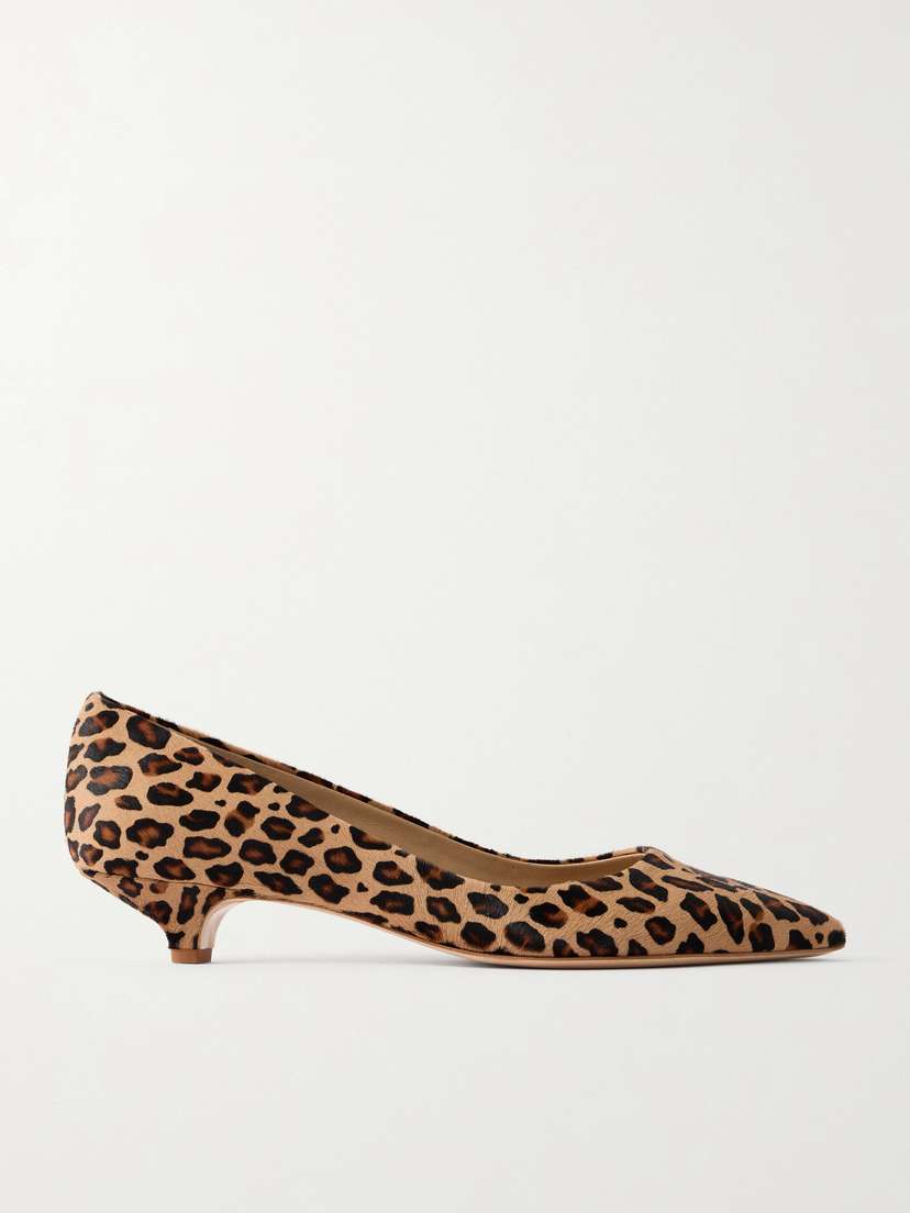 Jamie Haller Kitty Leopard-print Calf Hair Pumps