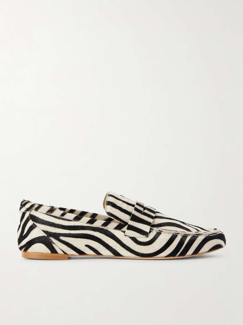 Jamie Haller Zebra-print Calf Hair Loafers