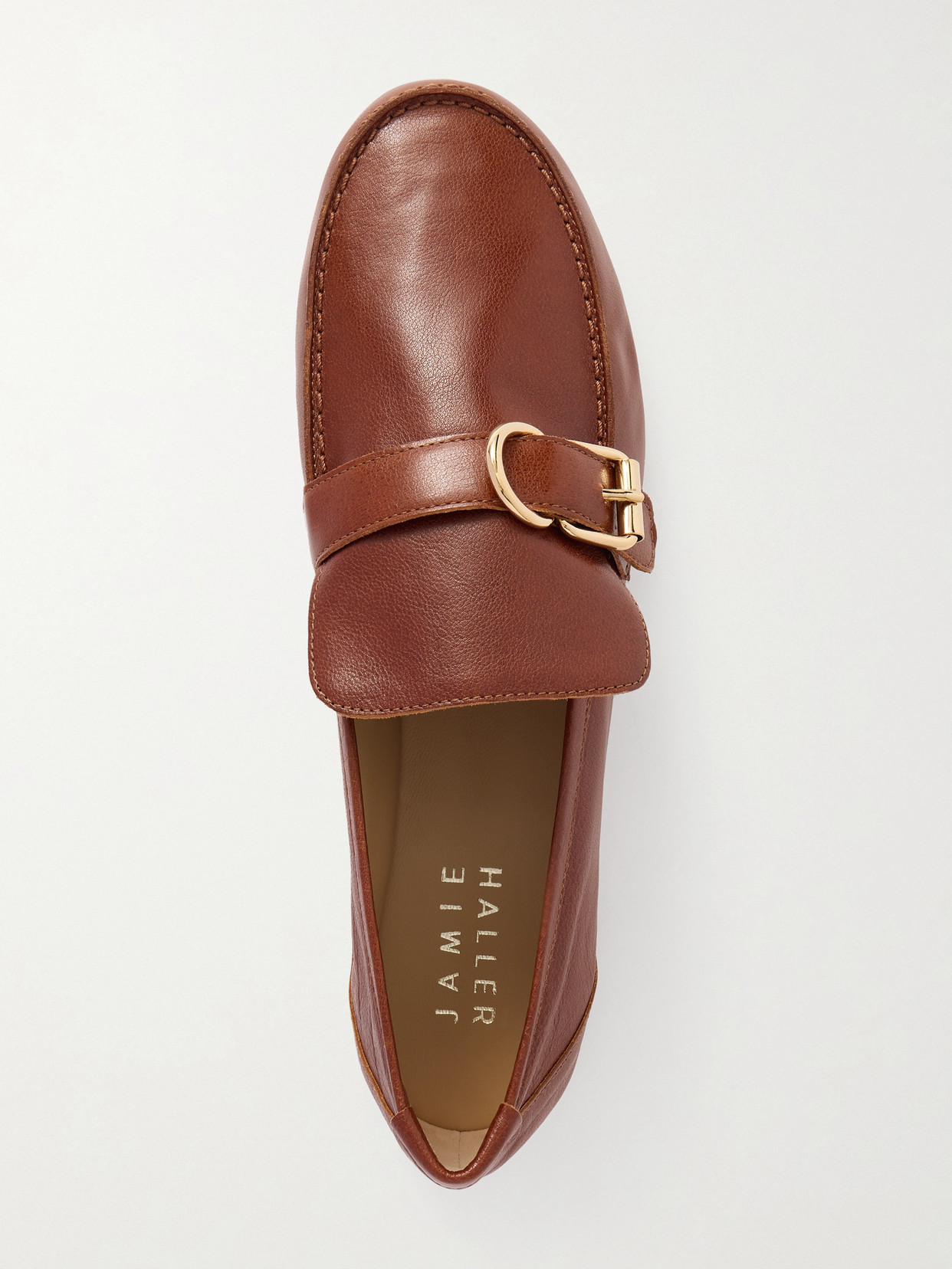 Jamie Haller Buckled Leather Loafers In Brown
