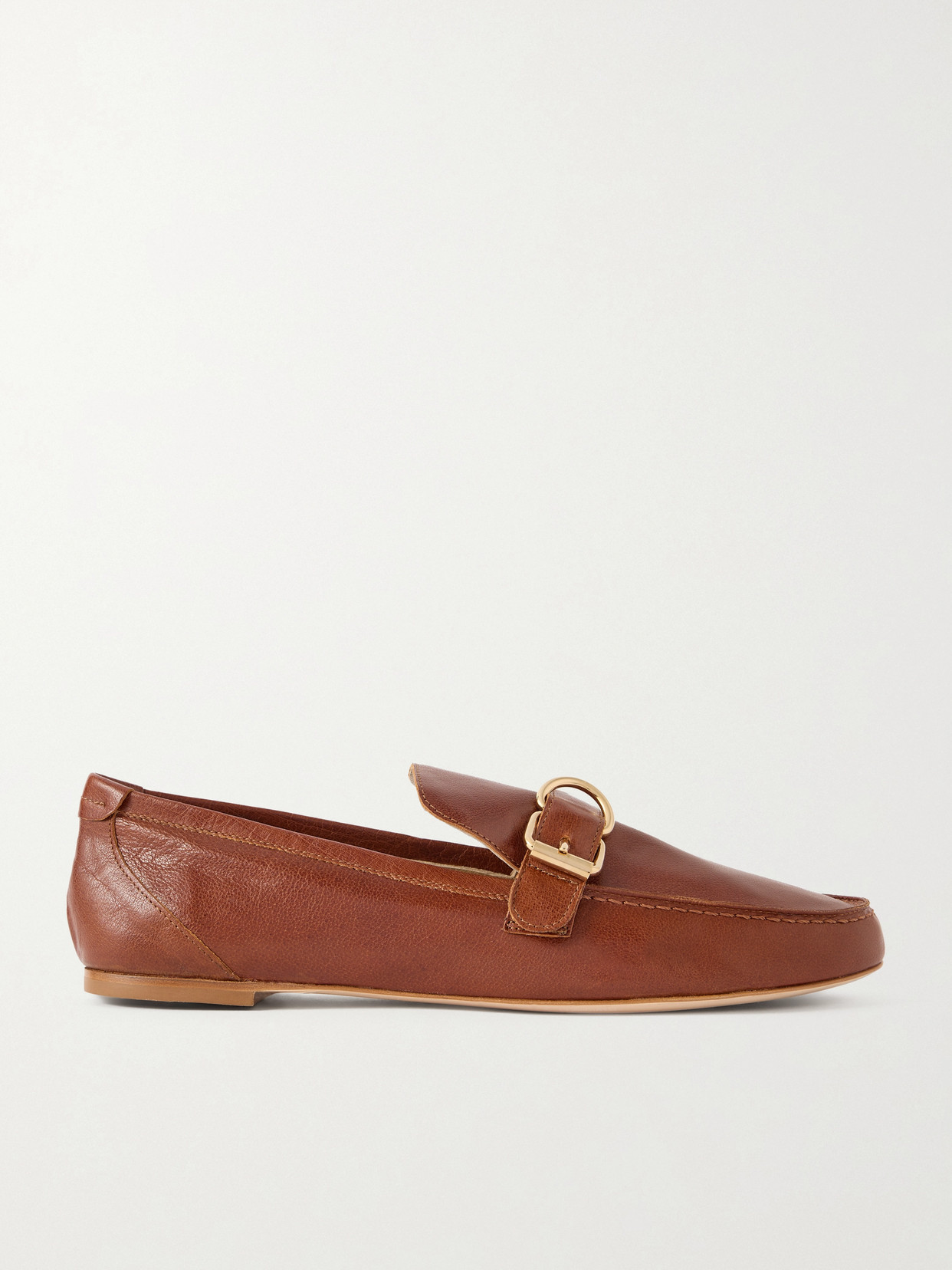 Jamie Haller Buckled Leather Loafers In Brown