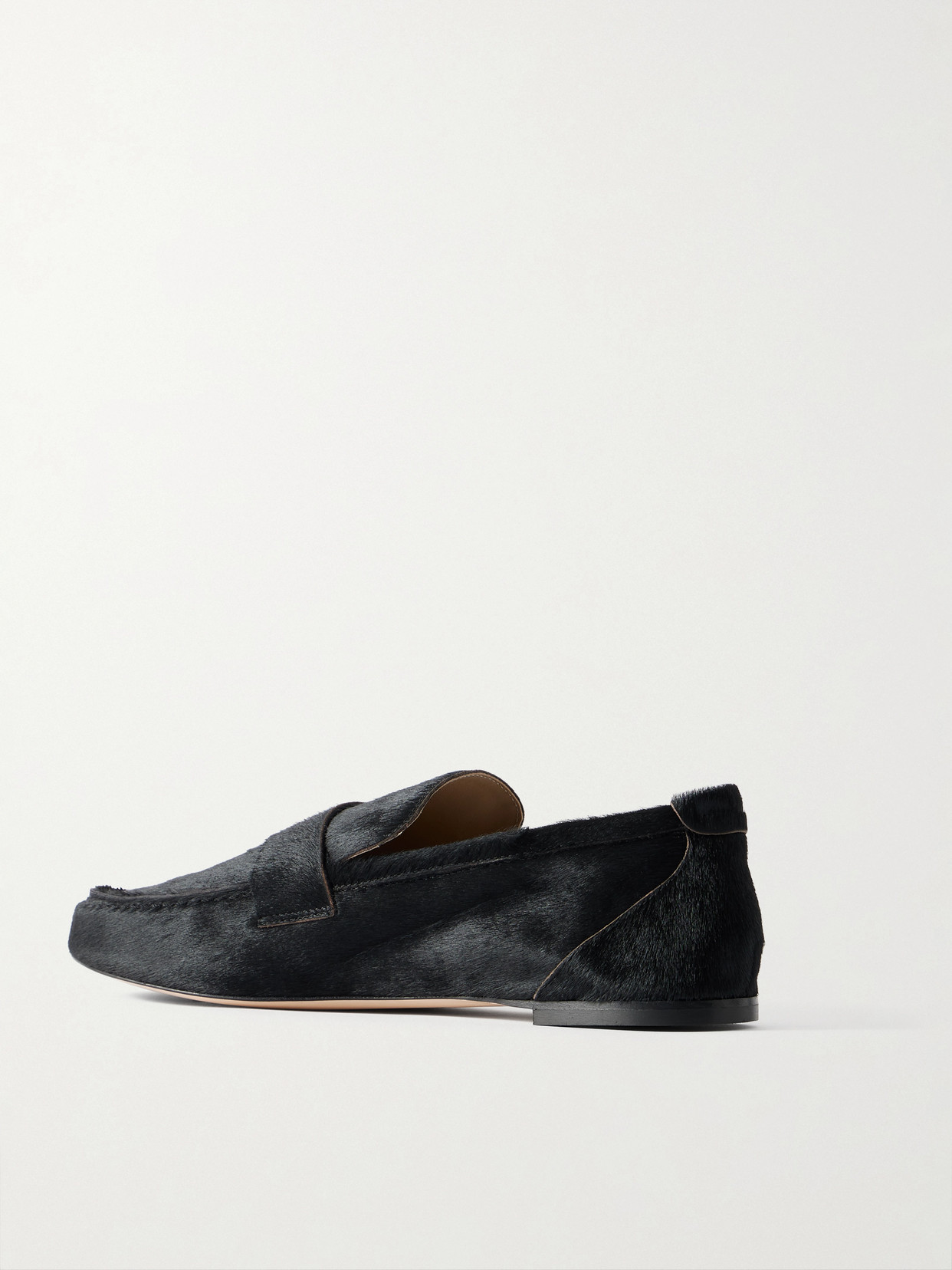 Jamie Haller Penny Calf Hair Loafers In Black