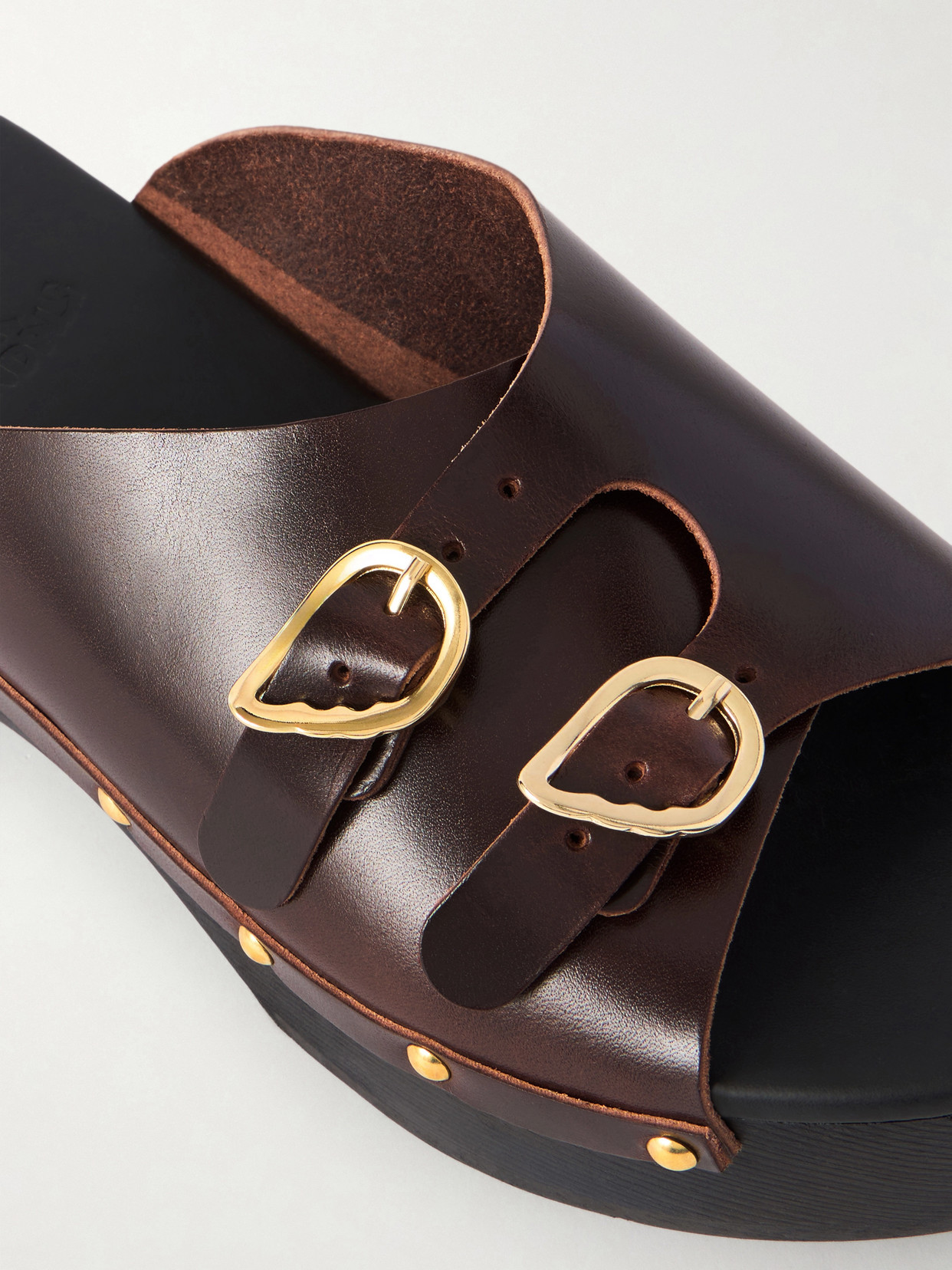 Natali Sabot Studded Leather Clogs
