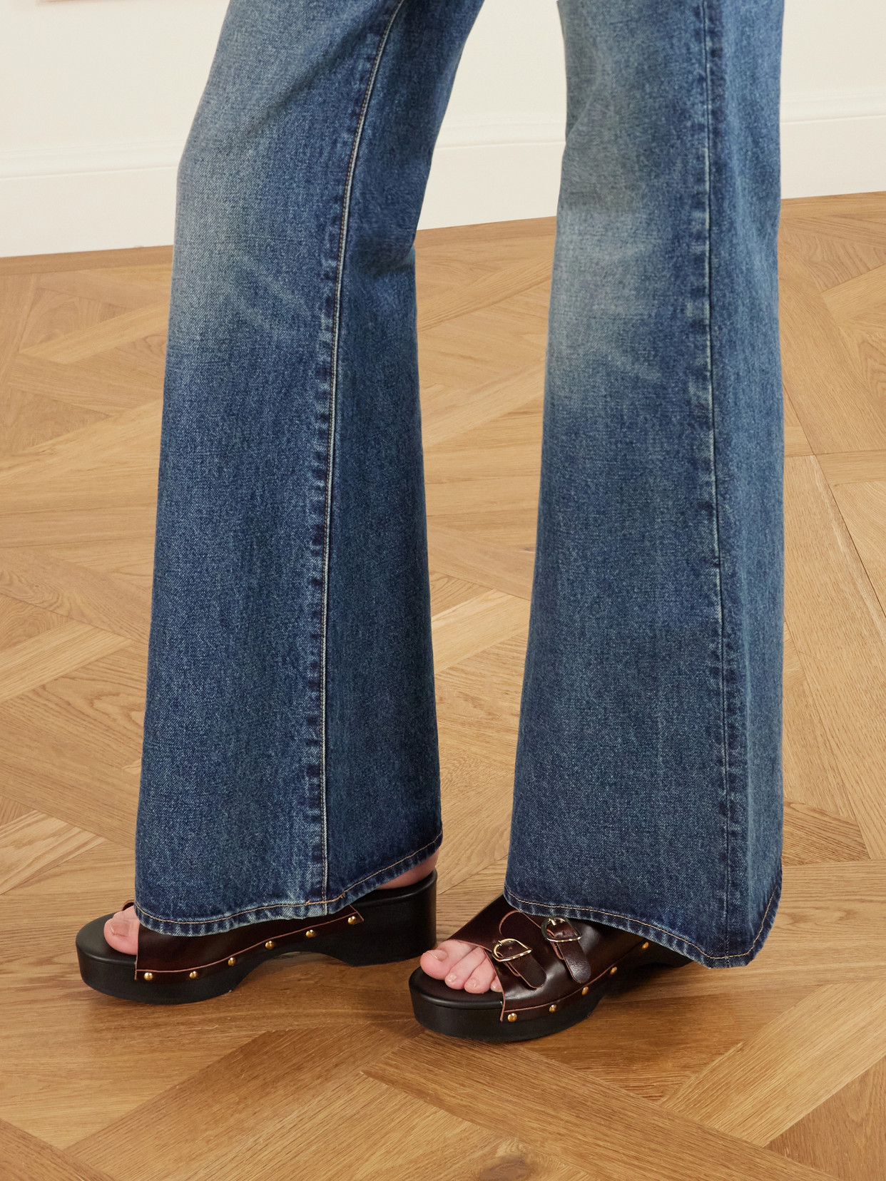Natali Sabot Studded Leather Clogs
