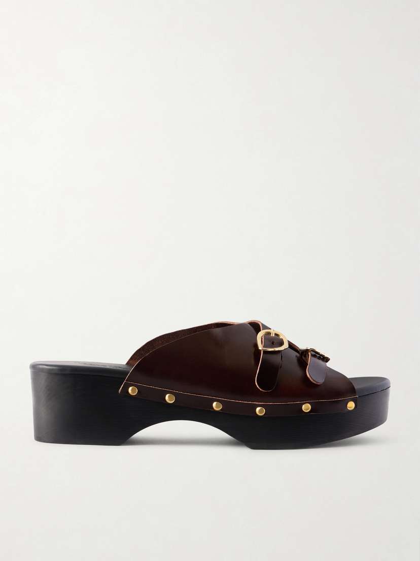 Ancient Greek Sandals Natali Sabot Studded Leather Clogs