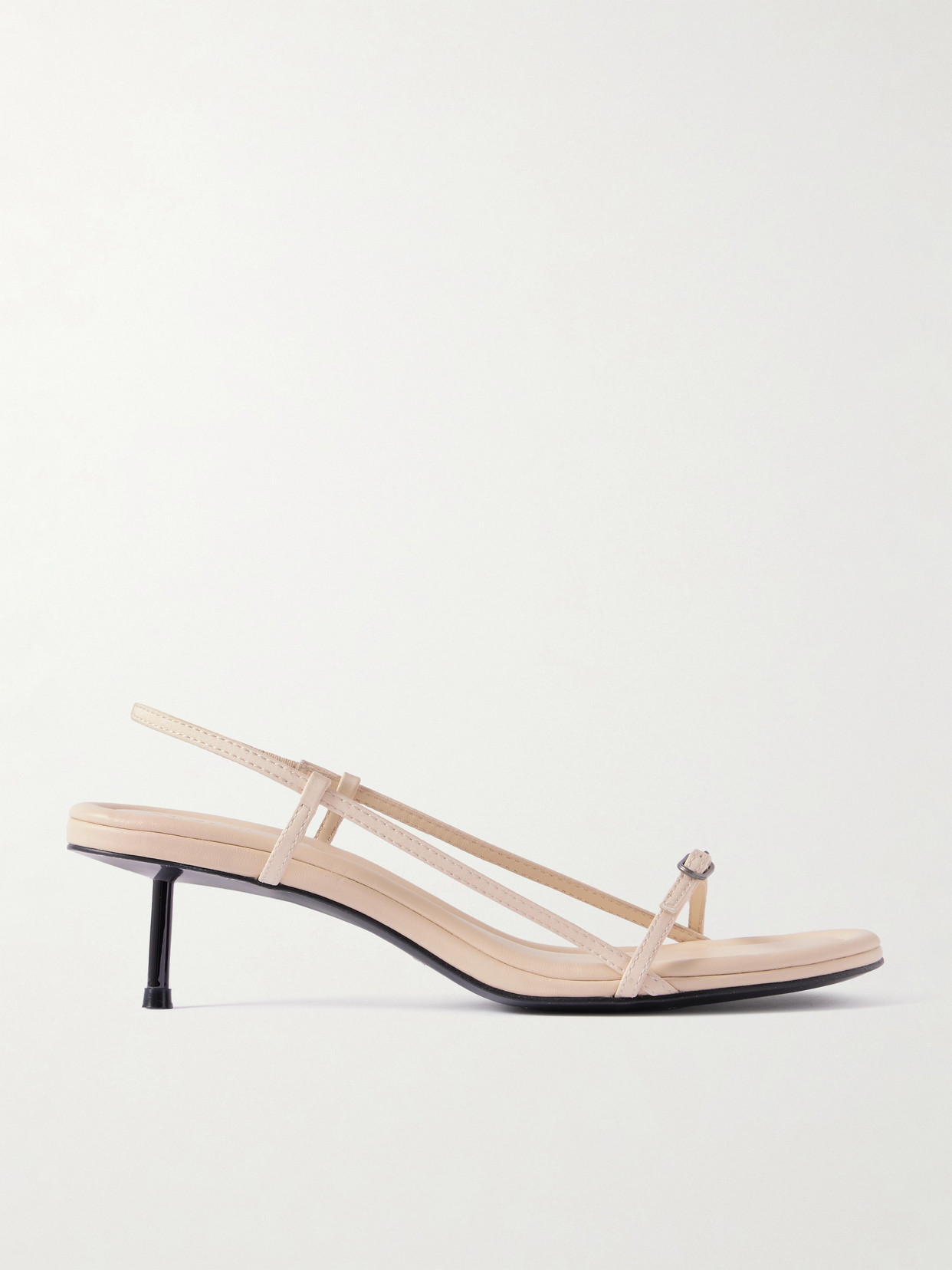 St Agni Petit Belt Leather Slingback Sandals In Pink