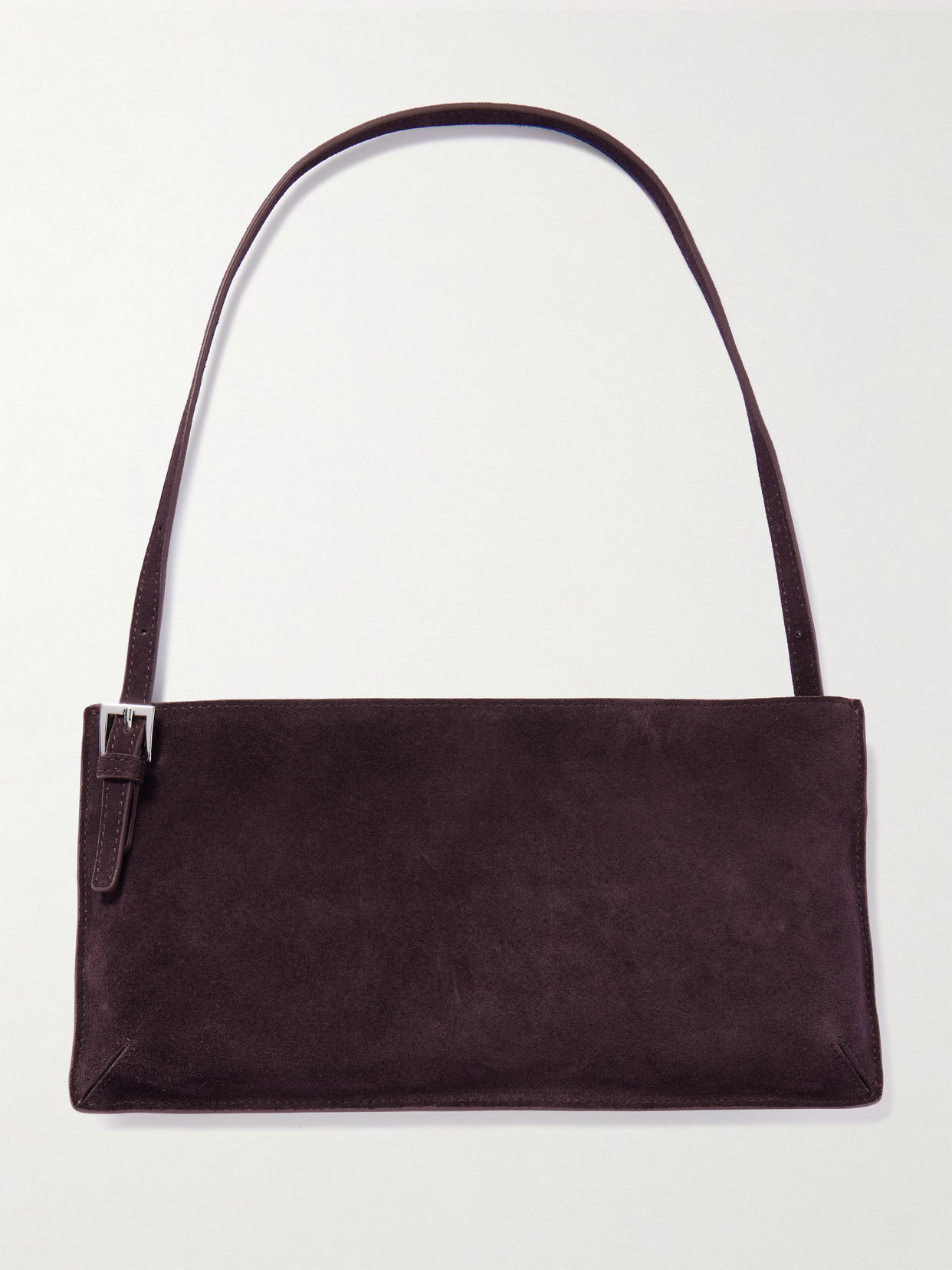 St Agni 90s Suede Shoulder Bag In Brown