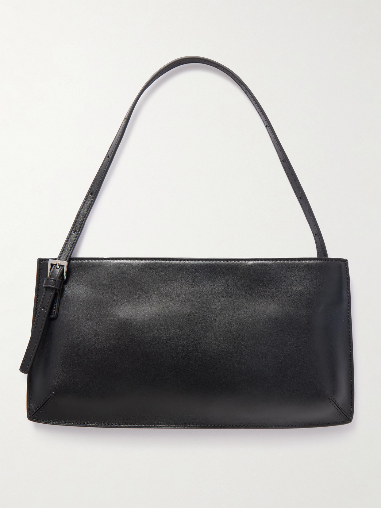 St Agni 90s Leather Shoulder Bag In Black