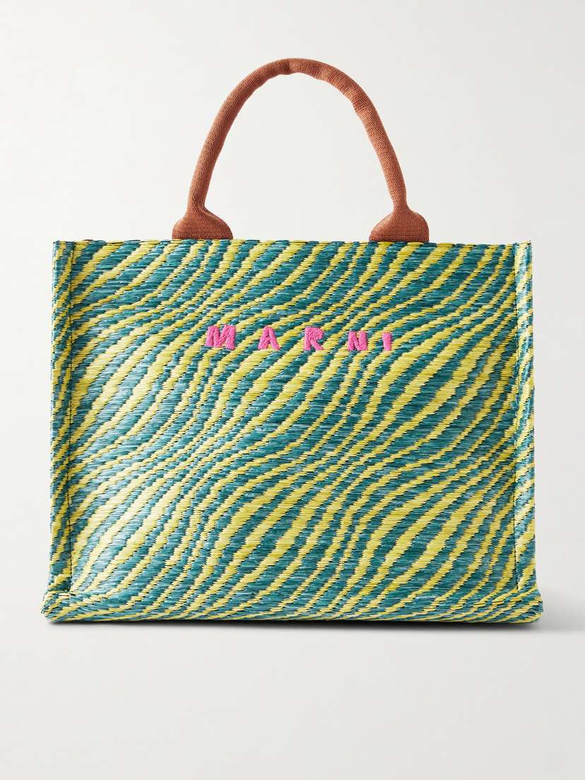 Marni Basket Small Jacquard Tote