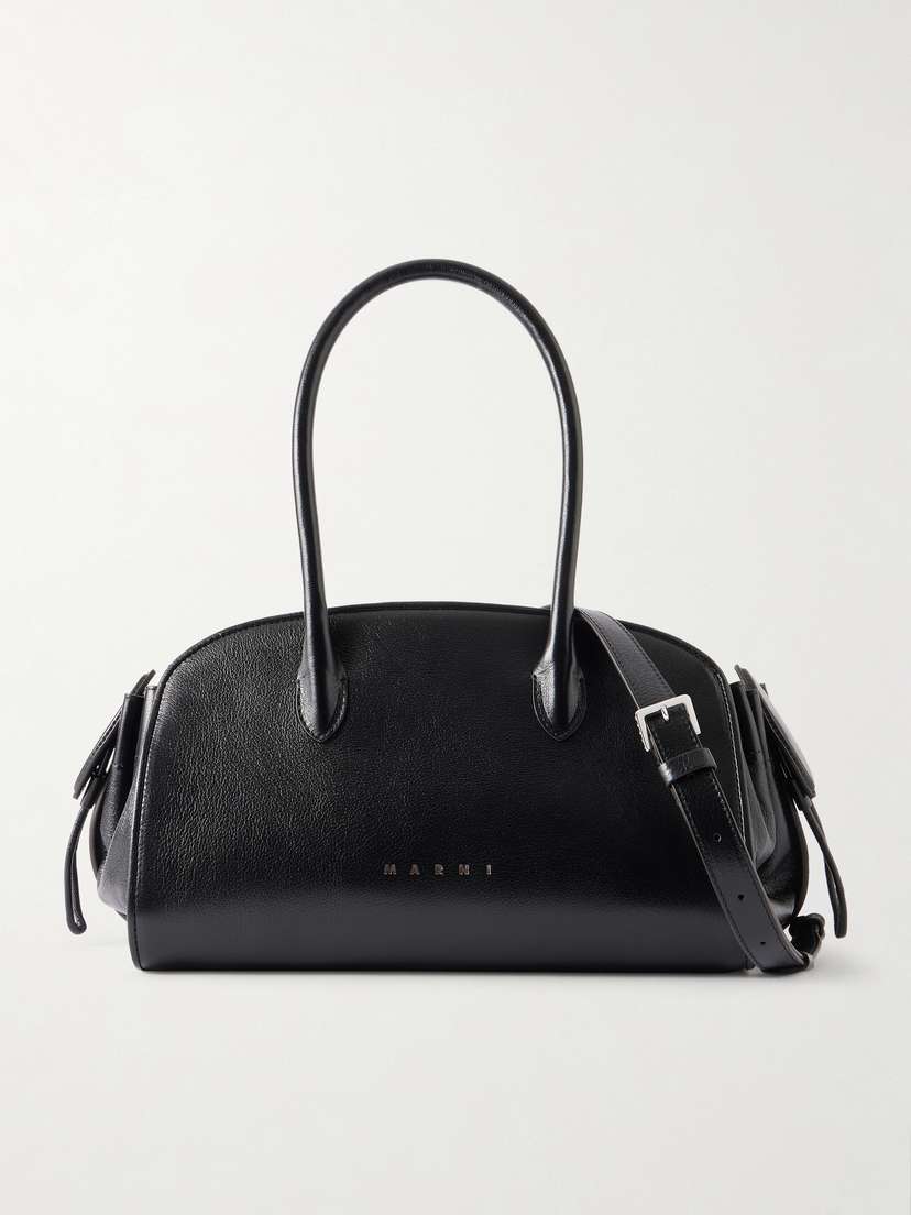 Marni Tulipea Textured-leather Shoulder Bag