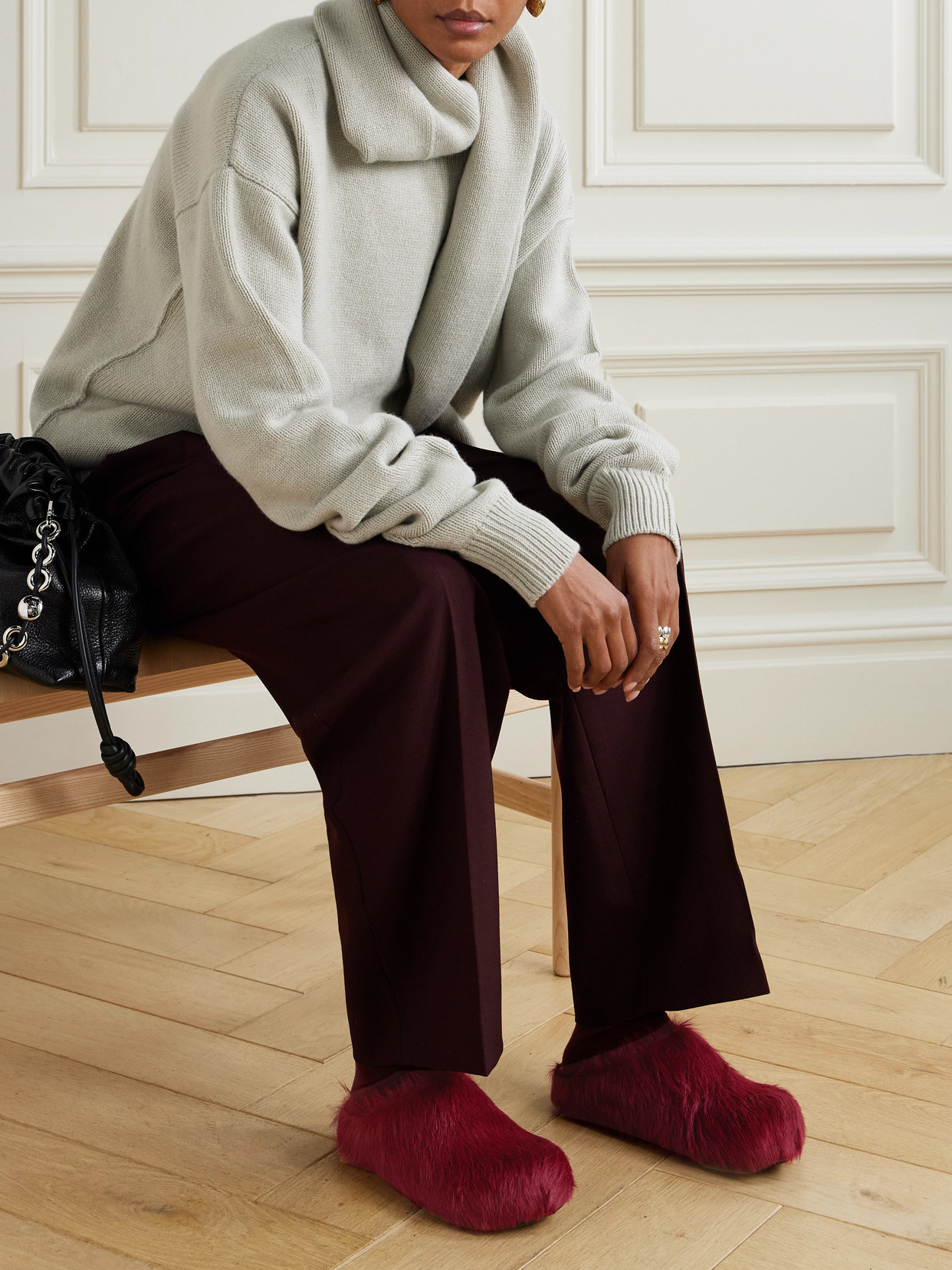 Fussbett Calf Hair Clogs