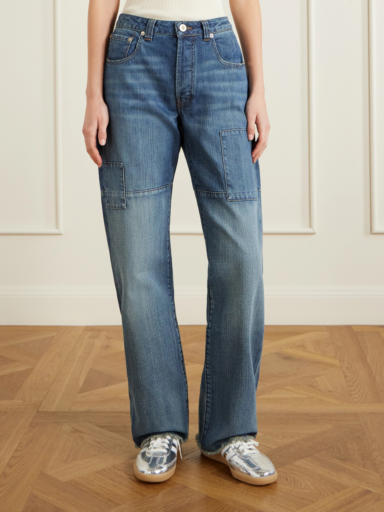 Chance Frayed Straight-Leg Jeans